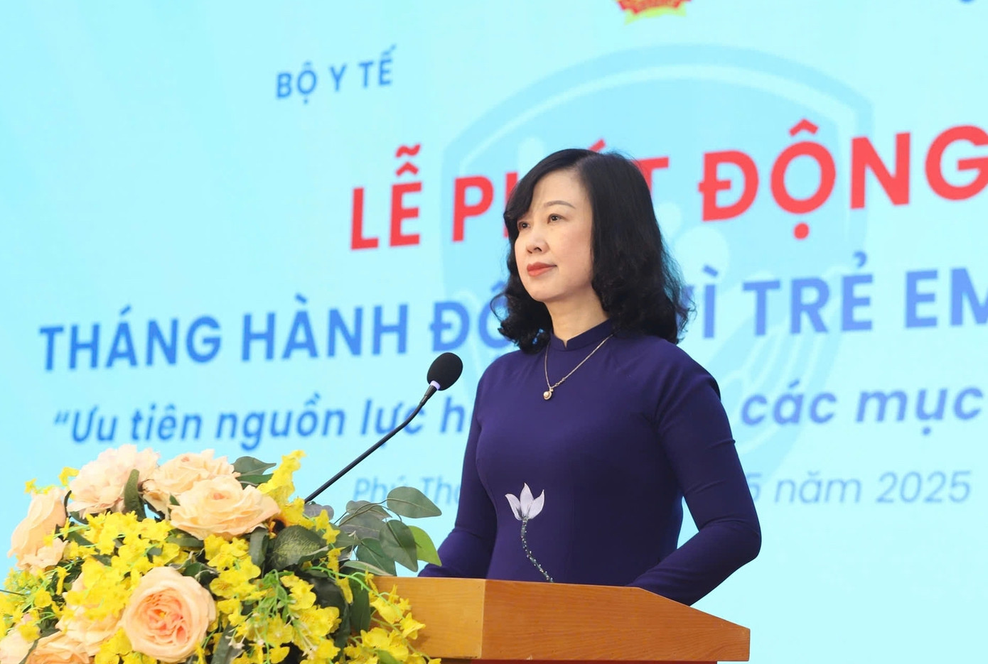 Bộ trưởng Đào Hồng Lan phát biểu tại buổi lễ.