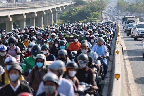 Vụ tai nạn gây ùn tắc giao thông.