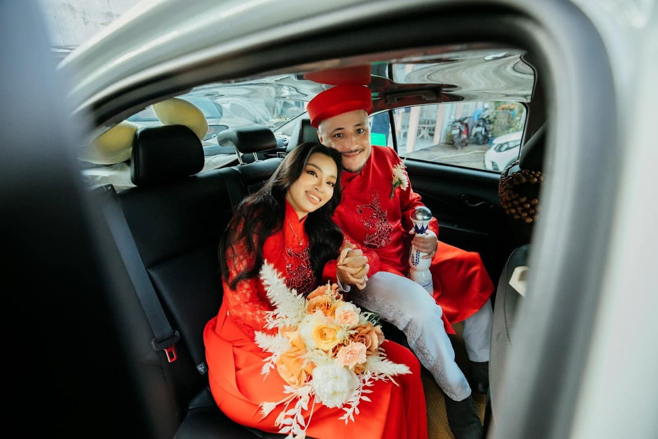 Zuniga Gabriel và Hoa Tiên trong ngày hạnh phúc của cặp đôi (Ảnh: NVCC).