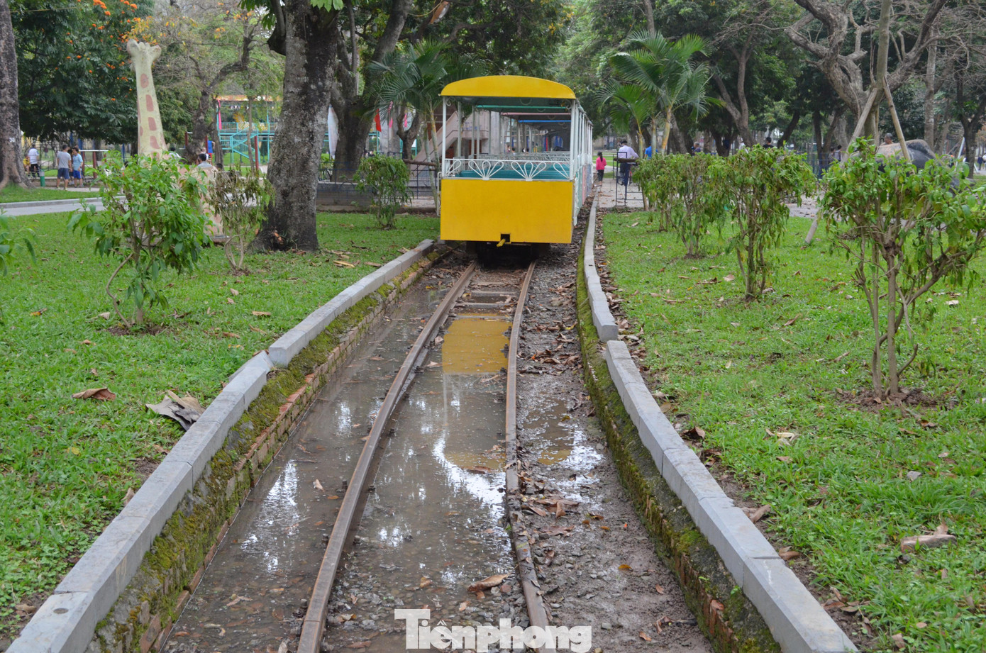 Khu vực vui chơi cho trẻ em cũng bị xuống cấp.