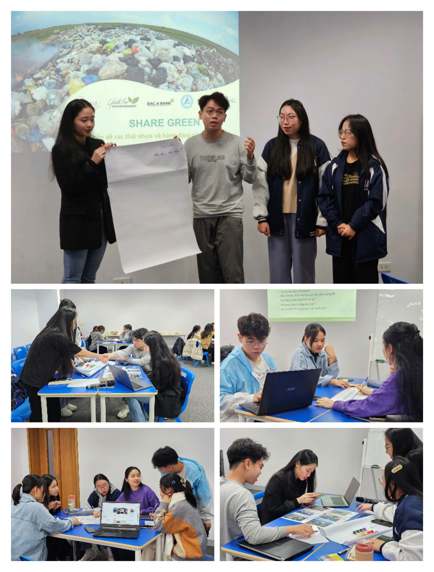 Nam sinh là Đại sứ thanh niên vì môi trường trong buổi tập huấn ở TH School.