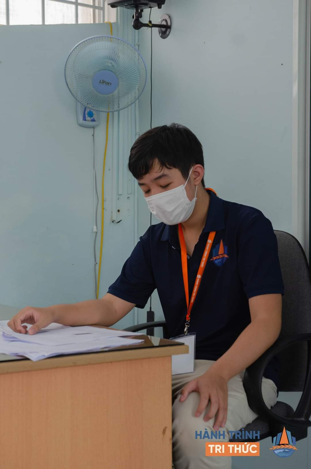 Tuấn Khang tại cuộc thi Hành trình tri thức.