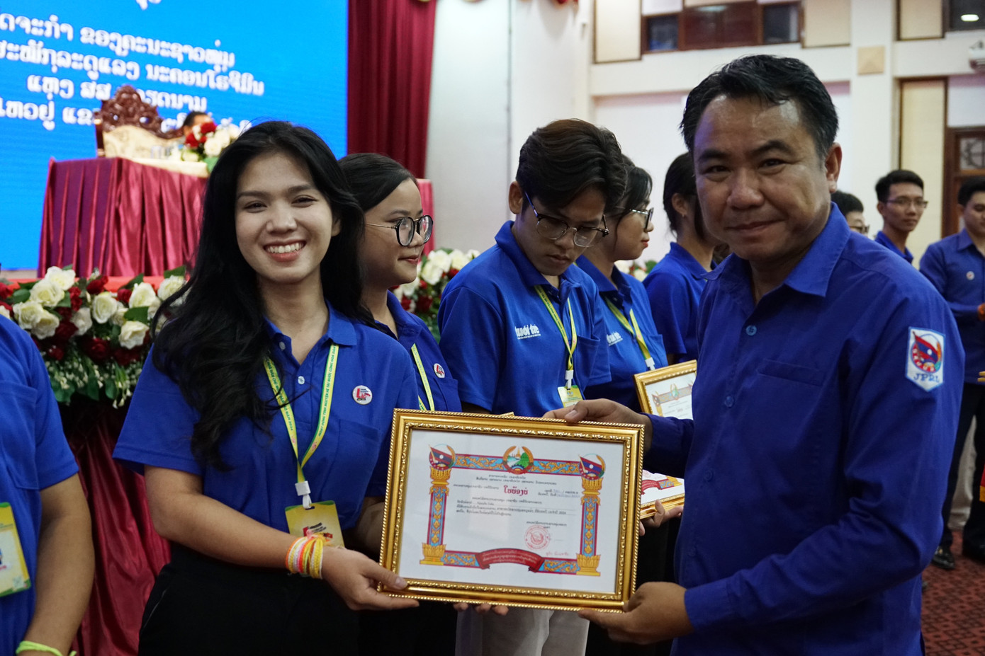 Nhận giấy khen của Tỉnh Đoàn Attapeu, nước CHDCND Lào về việc có thành tích xuất sắc trong chiến dịch thanh niên tình nguyện hè năm 2024. Nhận giấy khen của Tỉnh Đoàn Attapeu, nước CHDCND Lào về việc có thành tích xuất sắc trong chiến dịch thanh niên tình nguyện hè năm 2024.