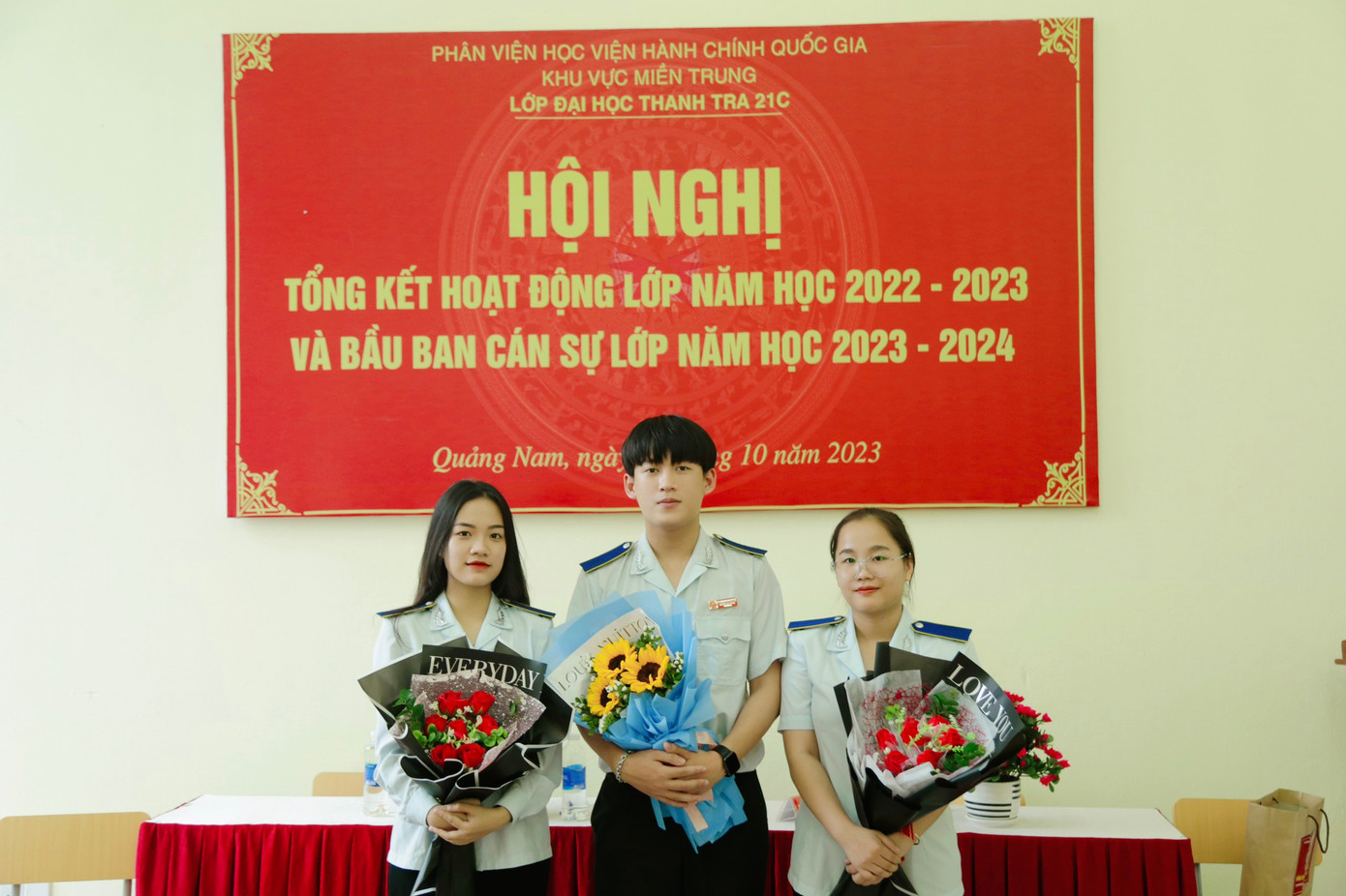 Dương tại Hội nghị lớp tái cử chức danh Lớp trưởng lớp Đại học Thanh tra 21C năm học 2023 - 2024.