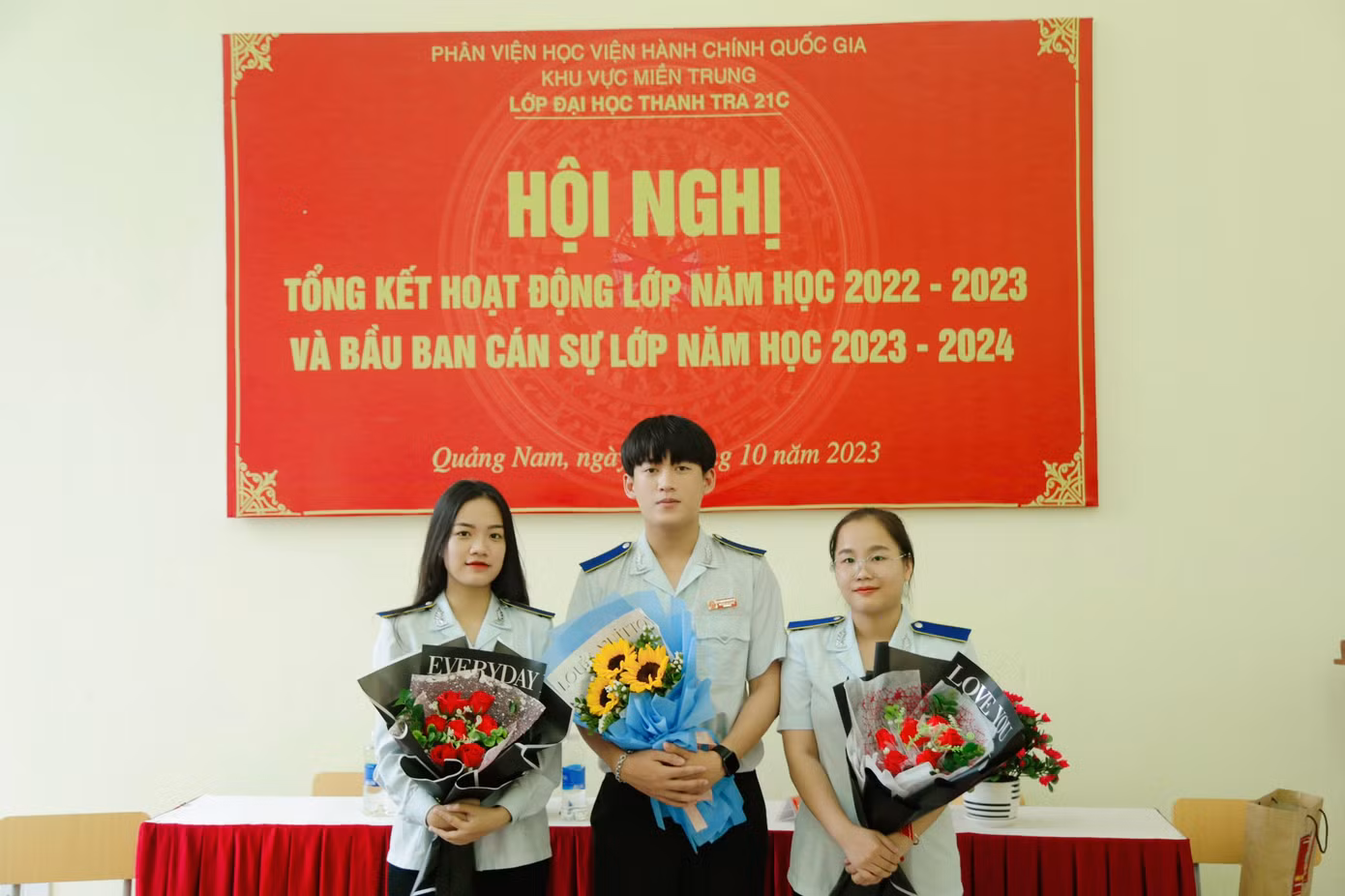 Dương tại Hội nghị lớp tái cử chức danh Lớp trưởng lớp Đại học Thanh tra 21C năm học 2023 - 2024.