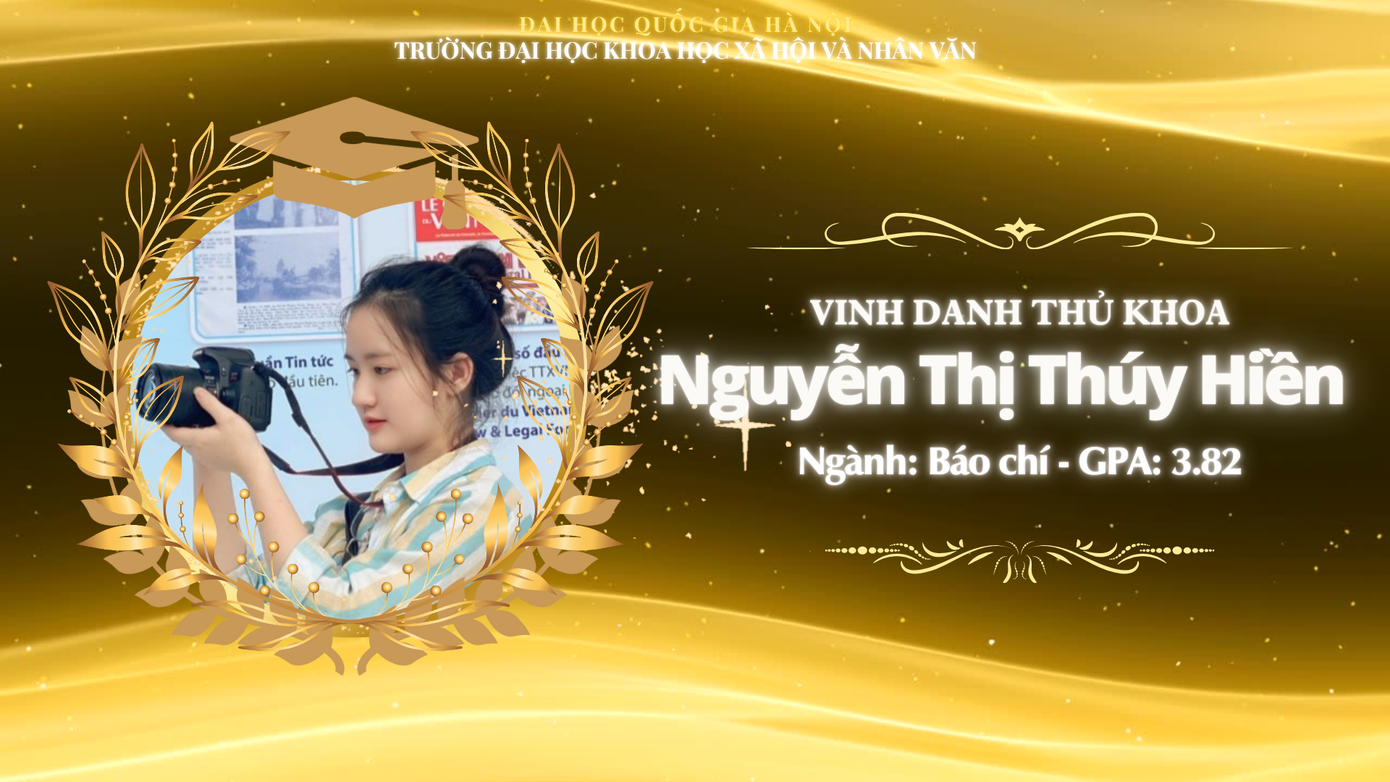 Thuý Hiền được vinh danh thủ khoa với GPA 3.82. Thuý Hiền được vinh danh thủ khoa với GPA 3.82.