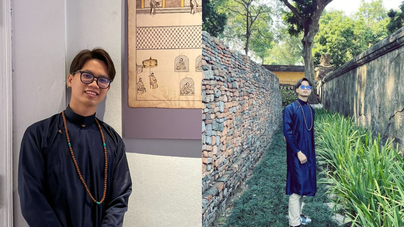 Huy yêu thích tìm hiểu về văn hoá, lịch sử và tích cực hưởng ứng trào lưu mặc cổ phục Việt. Huy yêu thích tìm hiểu về văn hoá, lịch sử và tích cực hưởng ứng trào lưu mặc cổ phục Việt.