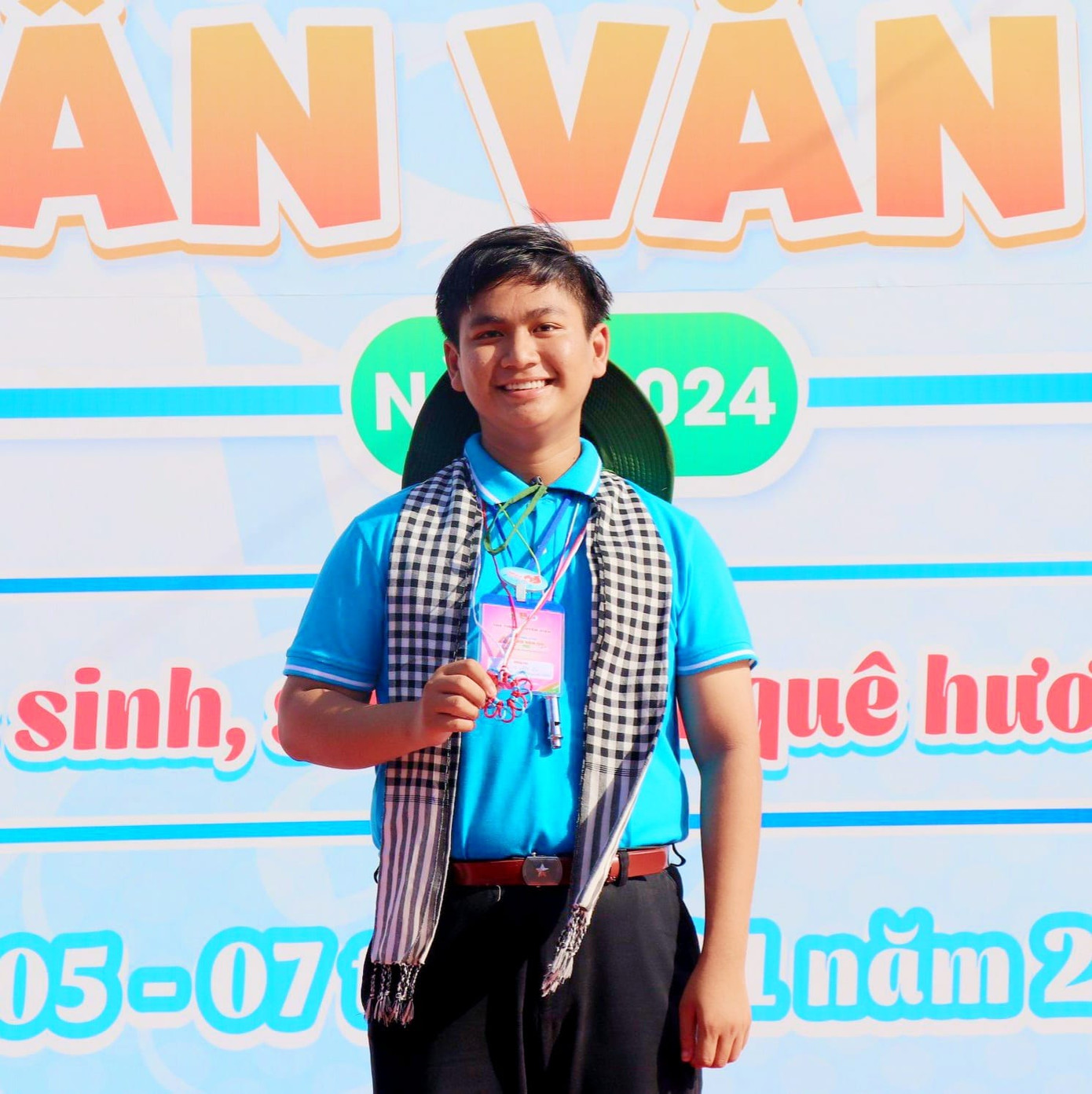 Sỹ là tình nguyện viên hỗ trợ Trại huấn luyện Trần Văn Ơn năm 2024.