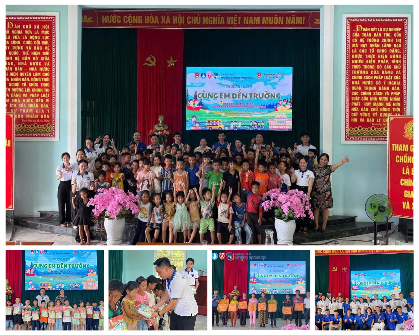 Chương trình “Cùng em đến trường” năm 2024 mang đến 100 bộ sách mới và nhiều món quà có ý nghĩa dành cho các em học sinh huyện Nam Đông, tỉnh Thừa Thiên Huế.