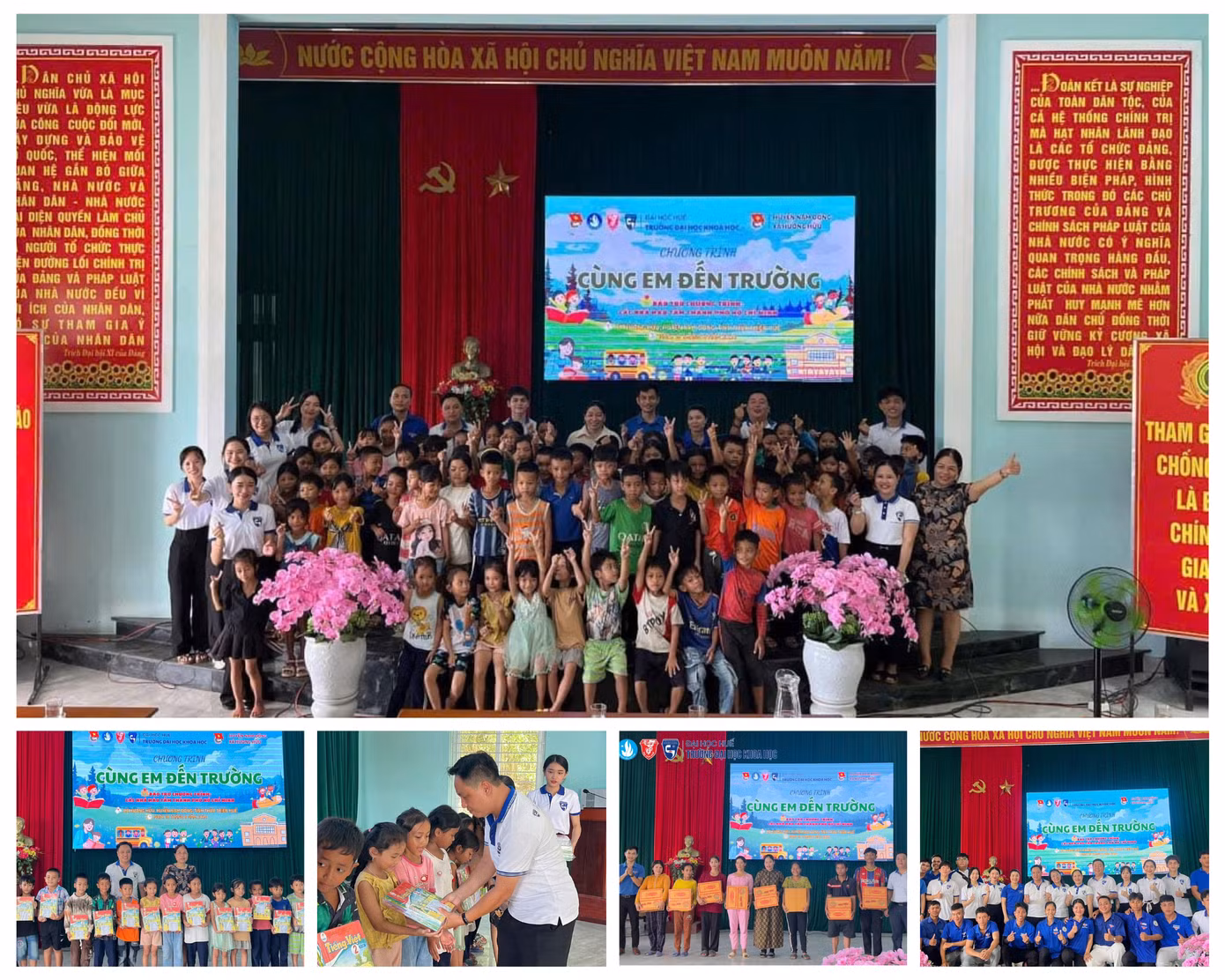 Chương trình “Cùng em đến trường” năm 2024 mang đến 100 bộ sách mới và nhiều món quà có ý nghĩa dành cho các em học sinh huyện Nam Đông, tỉnh Thừa Thiên Huế.