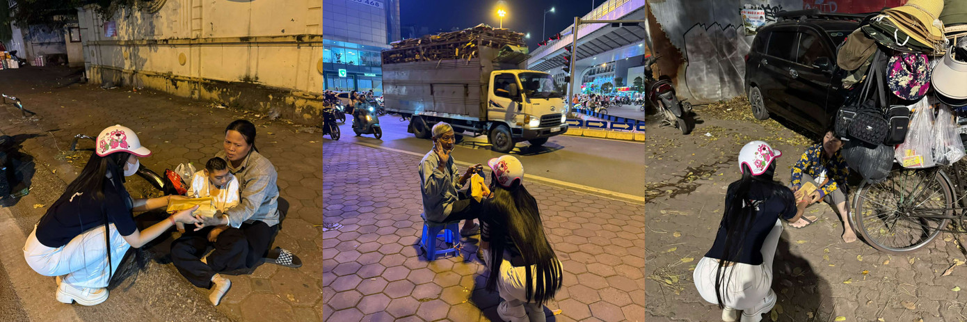 Chi Mai tích cực đi làm thiện nguyện, giúp đỡ mọi người.