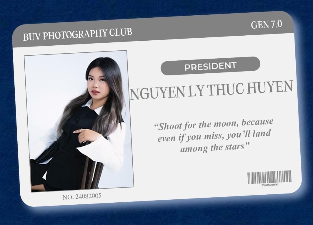 Thục Huyền đảm nhiệm vai trò Chủ nhiệm Câu lạc bộ Nhiếp Ảnh của Trường. Thục Huyền đảm nhiệm vai trò Chủ nhiệm Câu lạc bộ Nhiếp Ảnh của Trường.