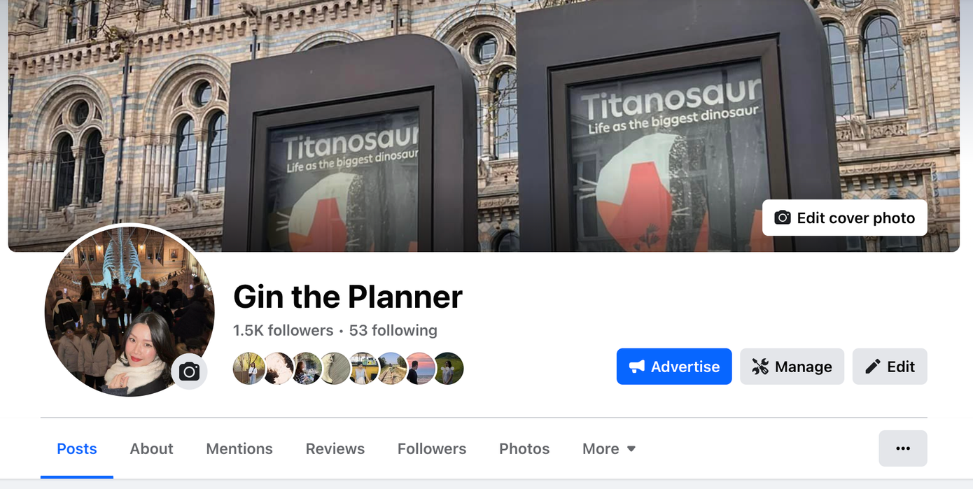 Trang cộng đồng Gin the Planner mà Thanh Hằng đã lập.