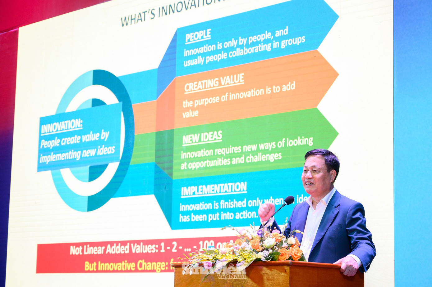 GS. TS Nguyễn Hữu Đức - Tổ trưởng Tổ tư vấn của Ủy ban quốc gia Đổi mới giáo dục và đào tạo trình bày tham luận. GS. TS Nguyễn Hữu Đức - Tổ trưởng Tổ tư vấn của Ủy ban quốc gia Đổi mới giáo dục và đào tạo trình bày tham luận.