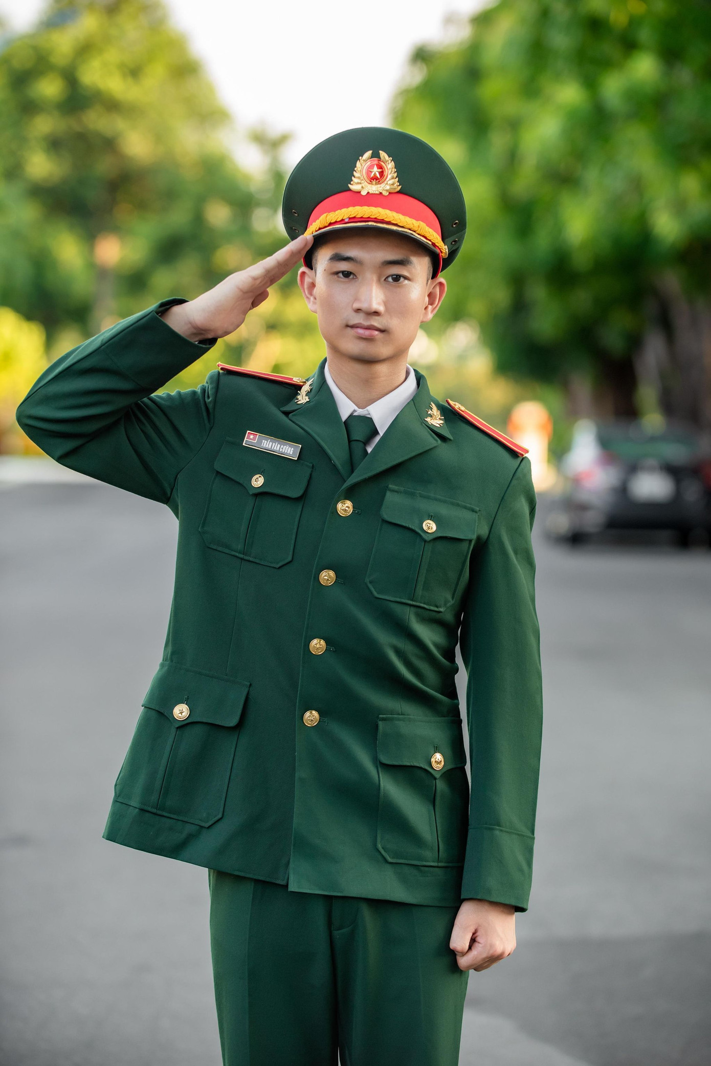 Trần Văn Cường, học viên năm thứ ba tại Học viện Bảo vệ bờ biển.