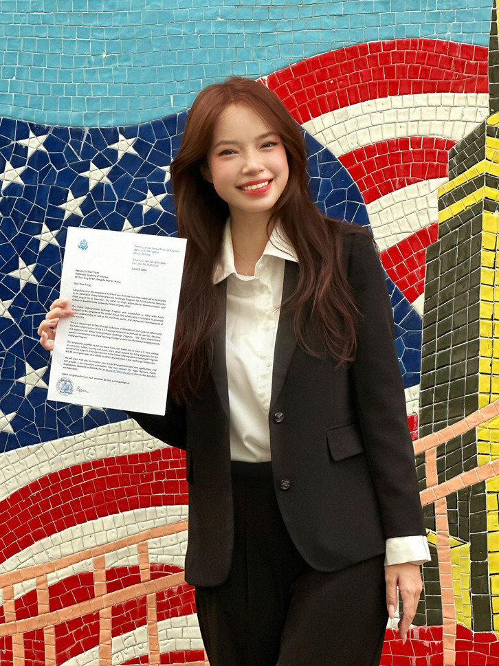 Hà Thảo Trang cùng học bổng toàn phần Chính phủ Mỹ Global Undergraduate (UGRAD) 2024-2025 có tỷ lệ chọi dưới 2%.
