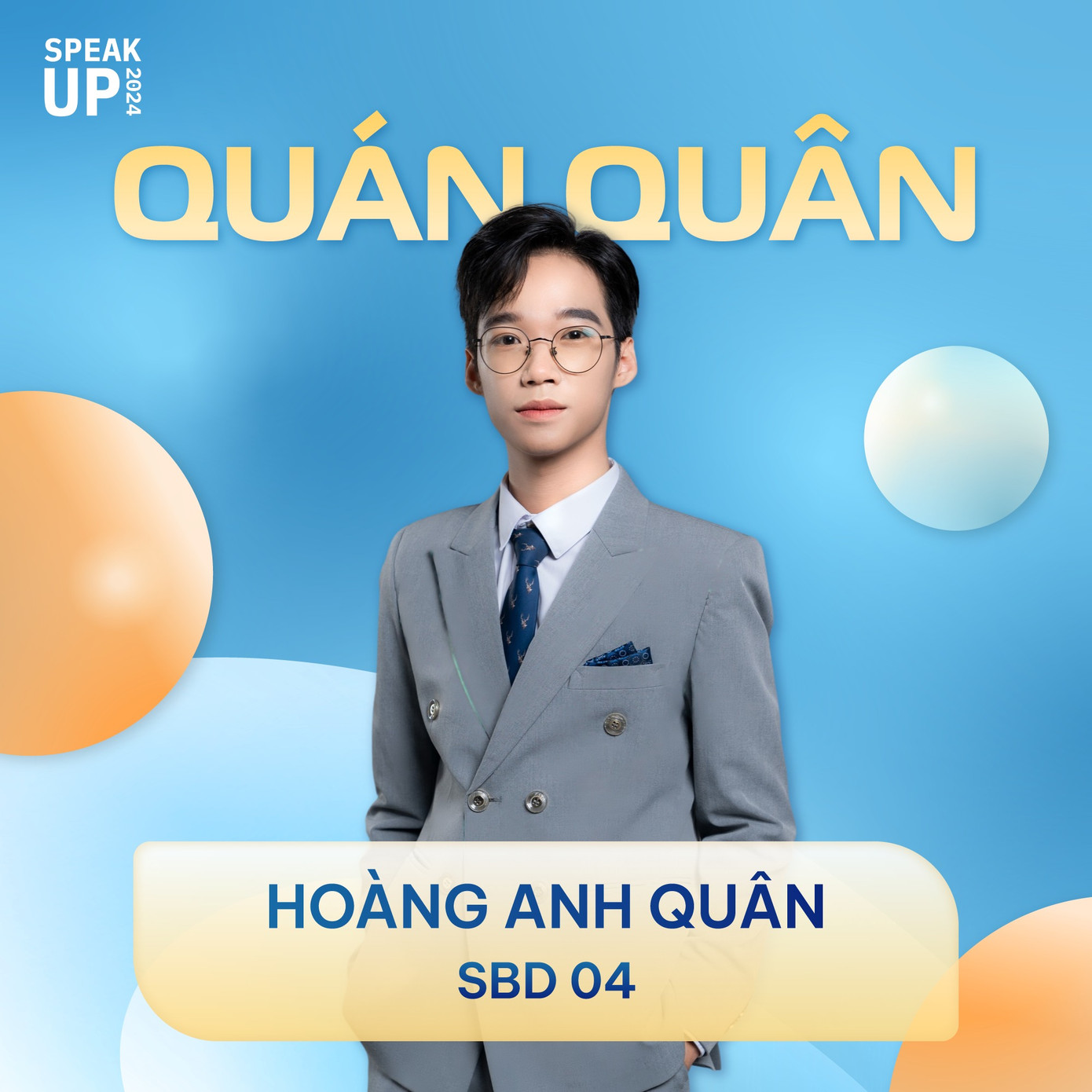 Hoàng Anh Quân trở thành tân Quán quân của Cuộc thi Tìm kiếm tài năng dẫn chương trình - Speak Up 2024.