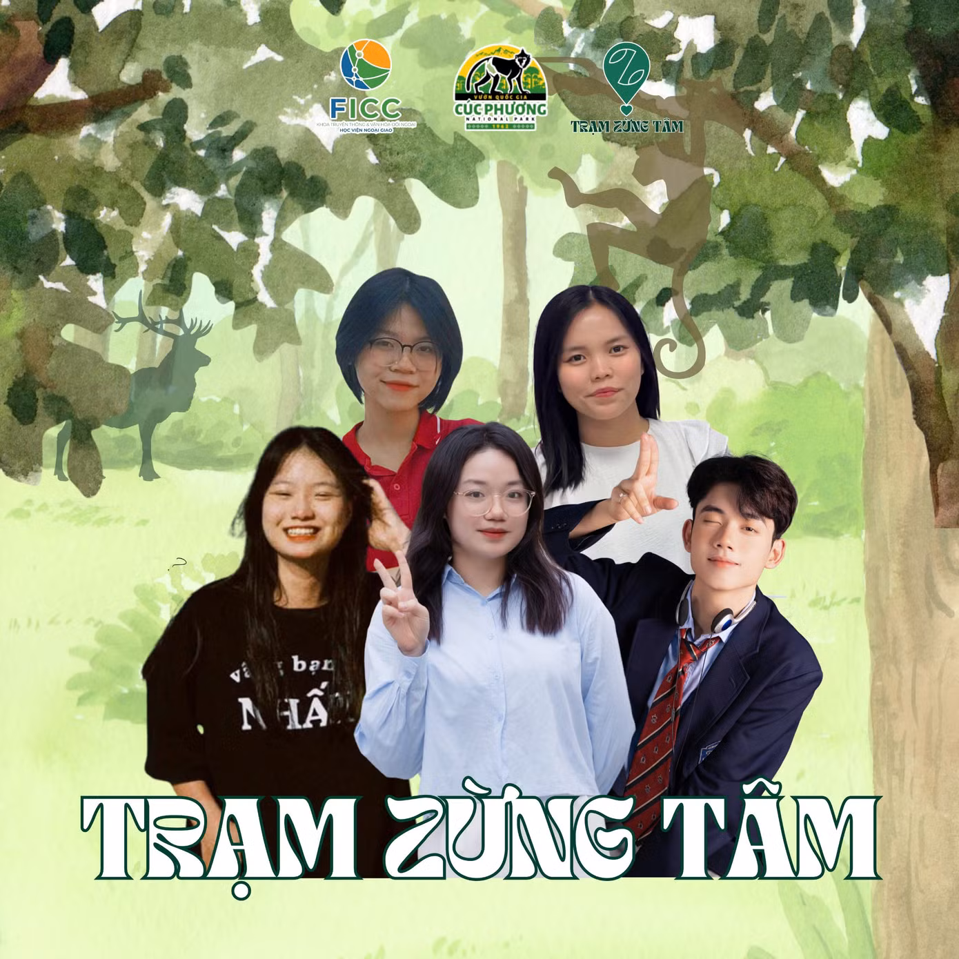 Nhóm sinh viên thực hiện dự án “Trạm Zừng Tâm". Nhóm sinh viên thực hiện dự án “Trạm Zừng Tâm".
