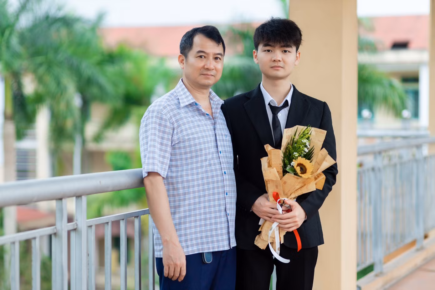 Gia đình là điểm tựa giúp Thái Hòa có động lực cố gắng học tập và trưởng thành.