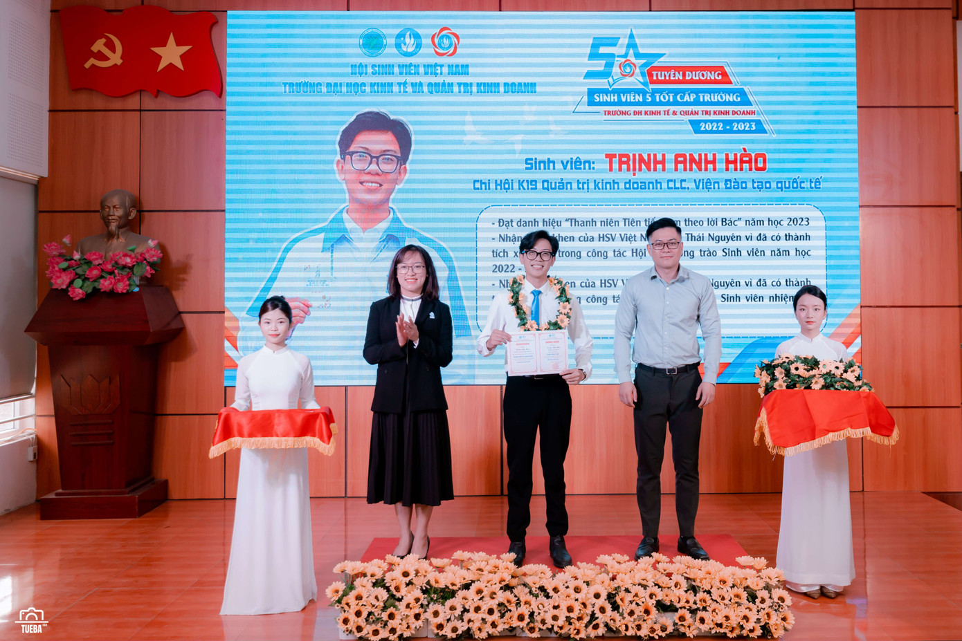 Đạt danh hiệu Sinh viên 5 Tốt cấp Trường Đại học Kinh tế và Quản trị kinh doanh, Đại học Thái Nguyên năm học 2022-2023.