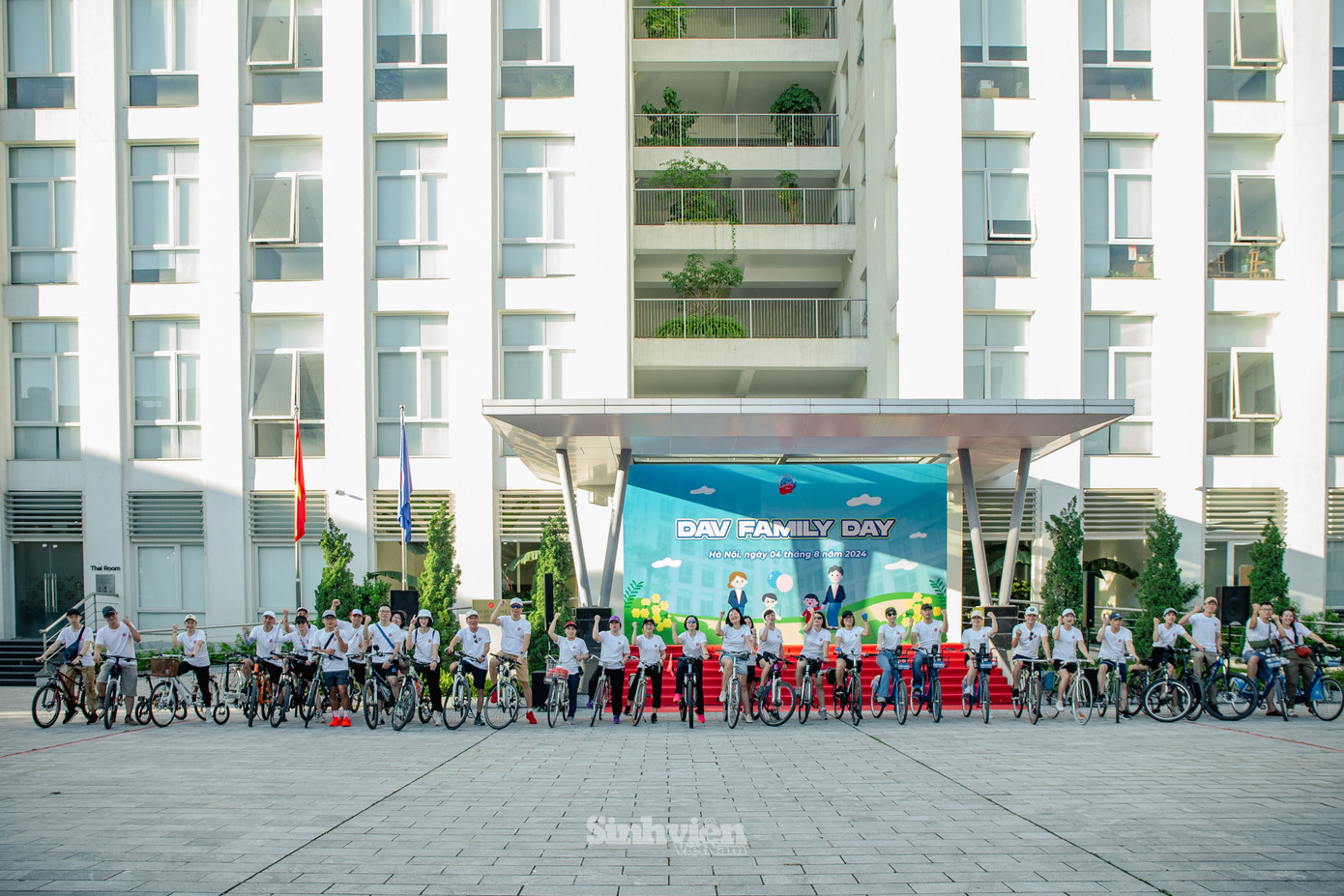 Mở màn ngày hội DAV Family đây là hoạt động đạp xe với quãng đường dài 14km.