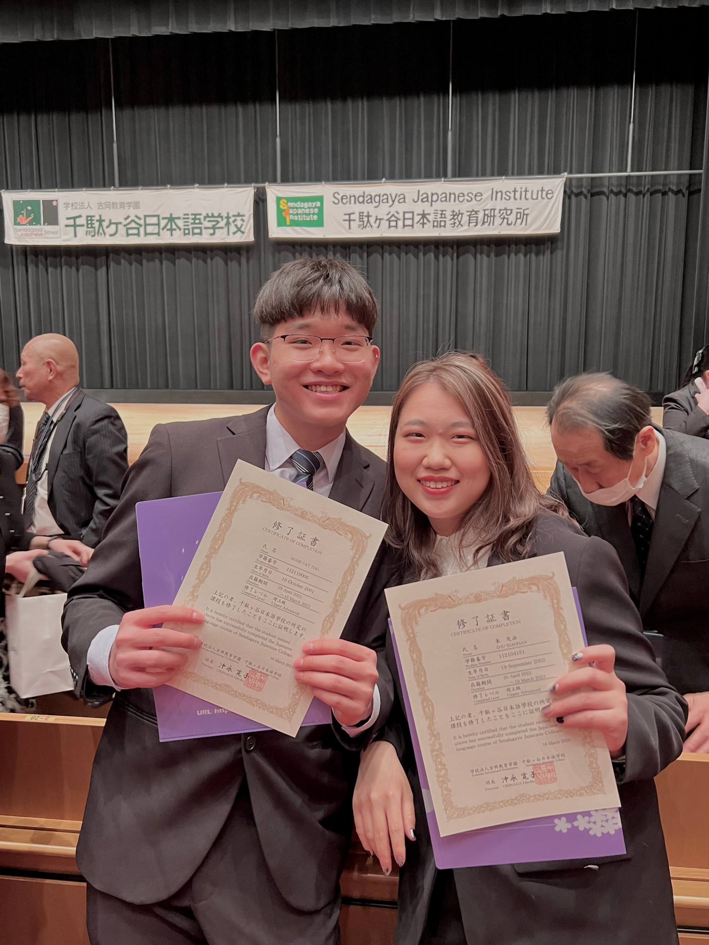 Thọ đã làm quen được rất nhiều bạn mới đến từ nhiều quốc gia trong năm đầu tiên tại Nhật Bản.