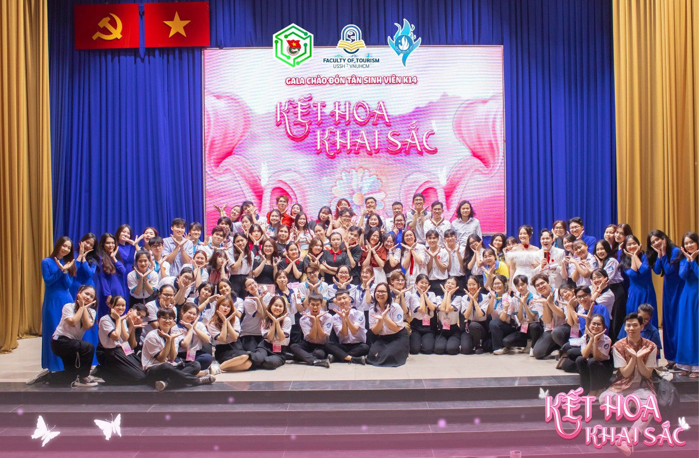 Thủy Nguyên là trưởng ban Đối ngoại của Chuỗi hoạt động tư vấn tuyển sinh và Gala chào đón Tân sinh viên khoa Du lịch K14.