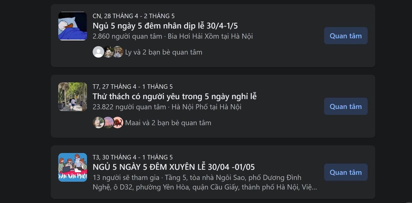 "Ngủ 5 ngày 5 đêm" trở thành một trong những trào lưu thu hút nhiều người trẻ.