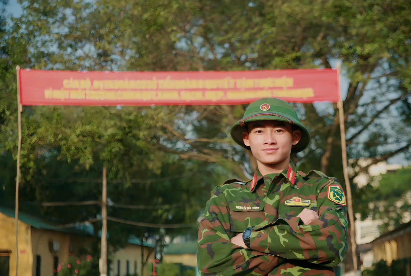 Chàng sĩ quan trẻ với khát khao cống hiến cho Tổ quốc.
