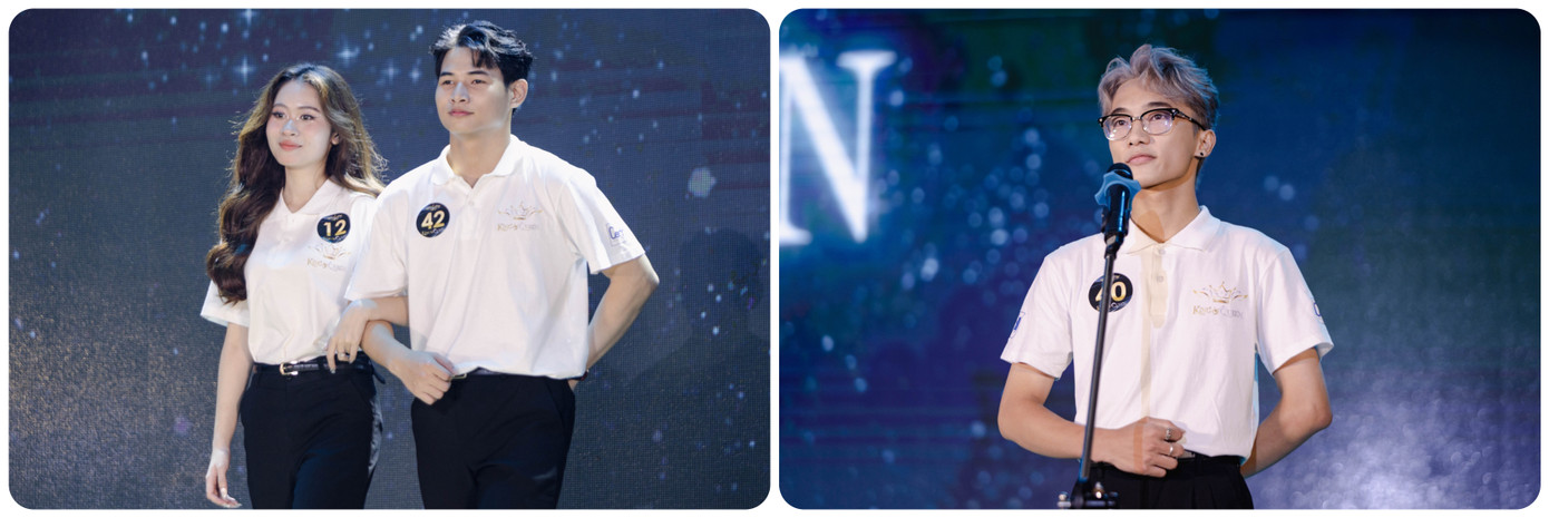 Phần đồng diễn và hô tên top 20 thể hiện cá tính riêng của các thí sinh.