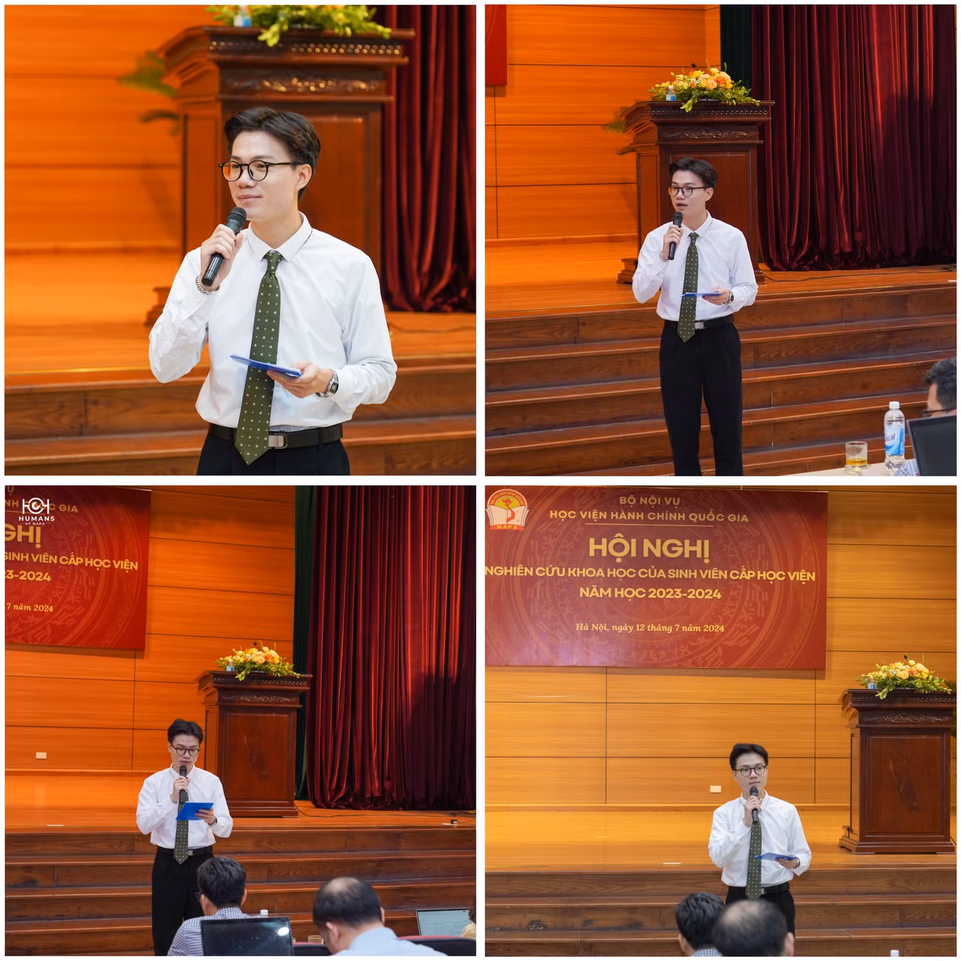 Nhật phát biểu tại Hội nghị Nghiên cứu khoa học.
