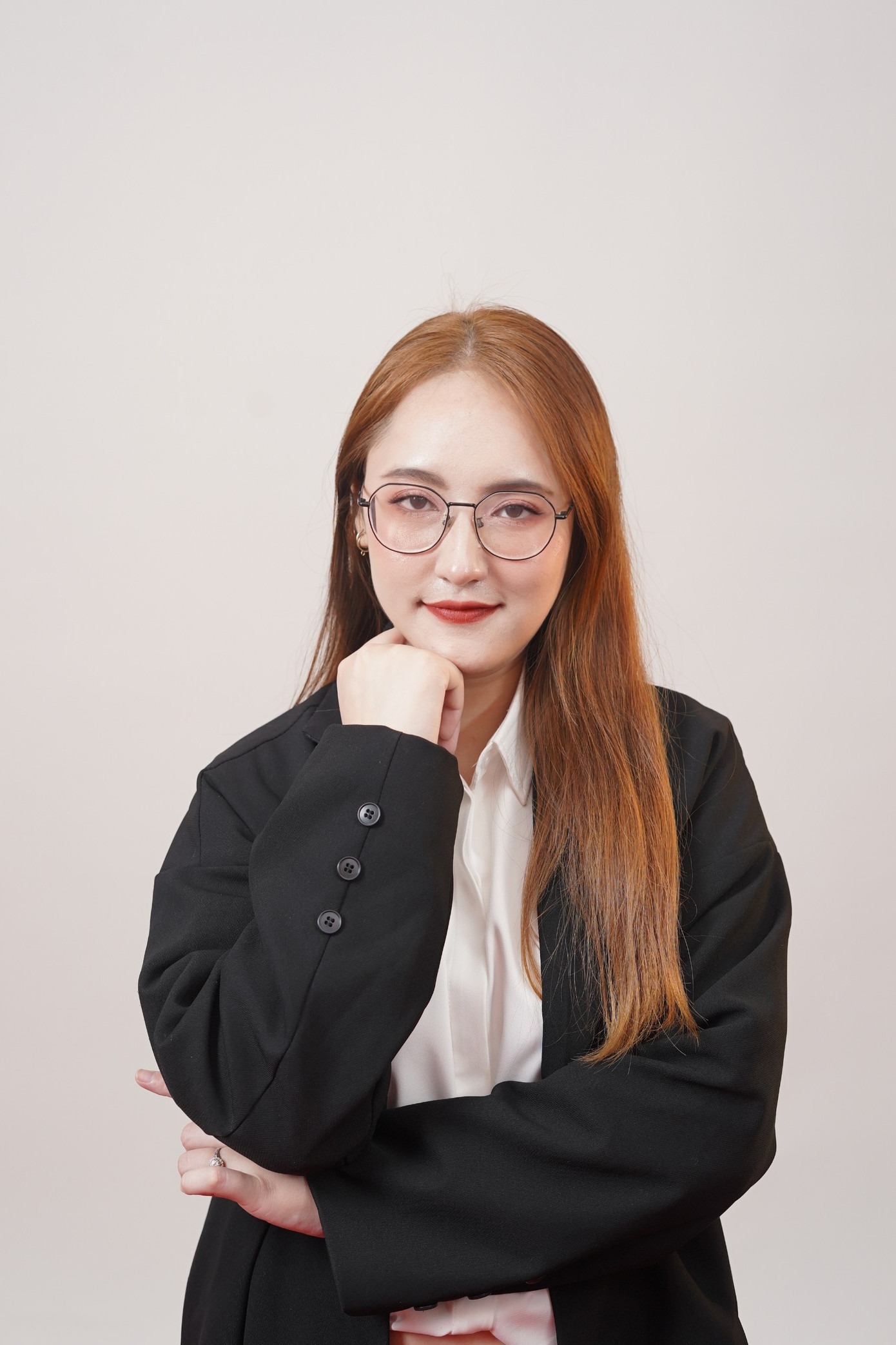 Ánh mắt tự tin, nụ cười rạng rỡ thể hiện sự lạc quan và nhiệt huyết của Phương Anh.