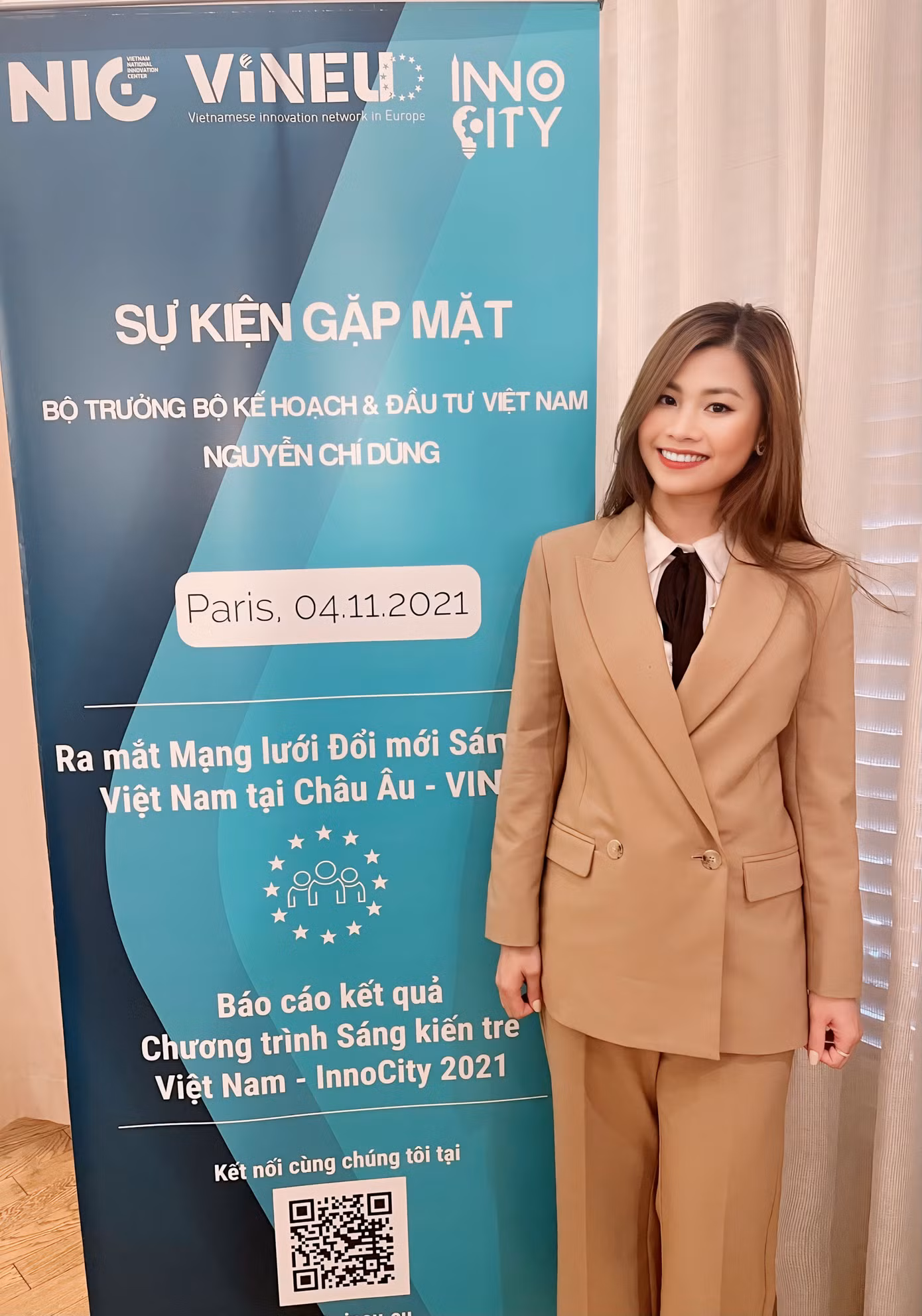 Diệp tham dự sự kiện Gặp mặt Bộ trưởng Bộ Kế hoạch và Đầu tư Việt Nam - Nguyễn Chí Dũng tại Paris.