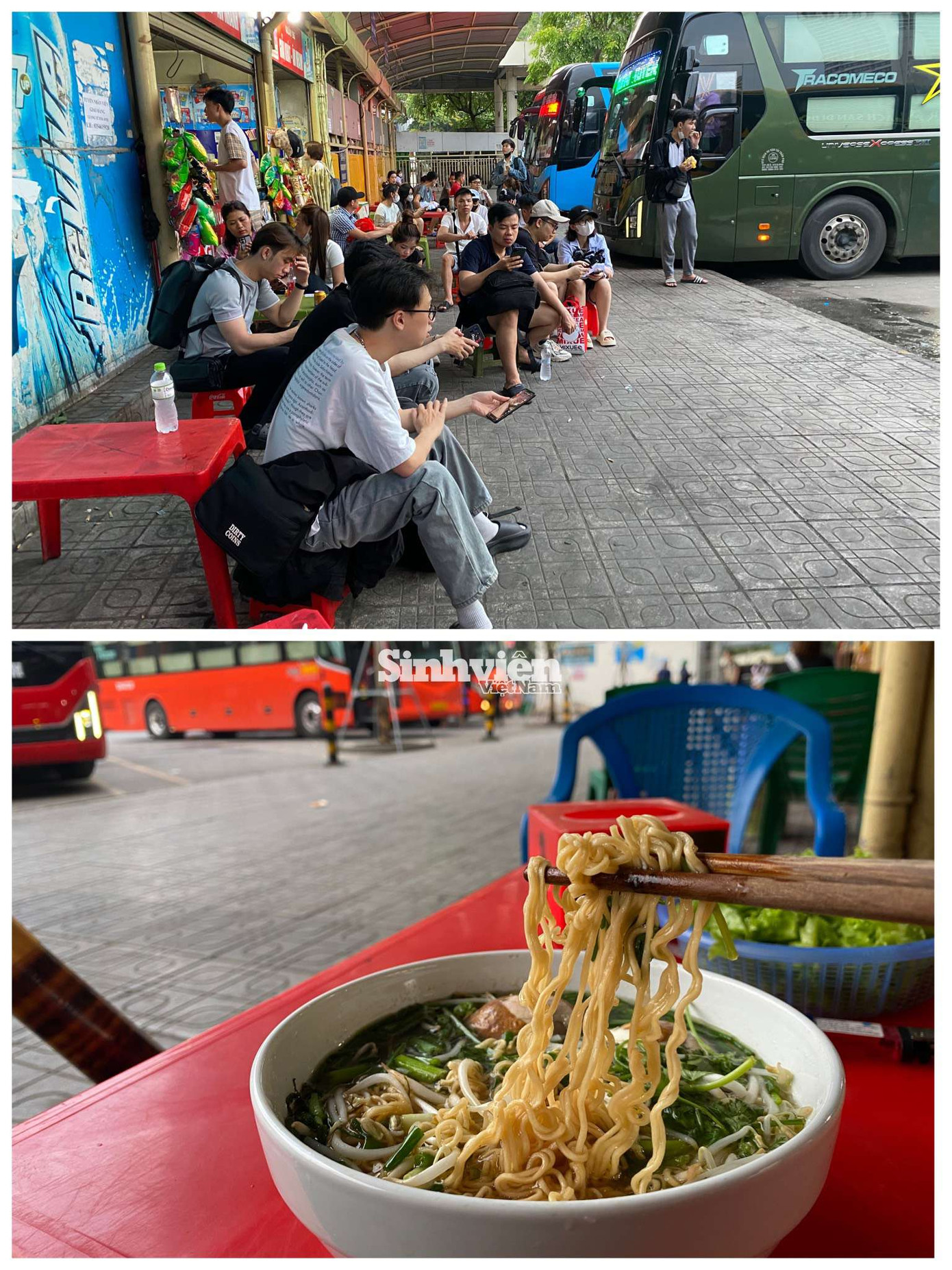 Bát mỳ tôm có giá 45 ngàn đồng tại điểm chờ xe, bến xe Mỹ Đình. Bát mỳ tôm có giá 45 ngàn đồng tại điểm chờ xe, bến xe Mỹ Đình.