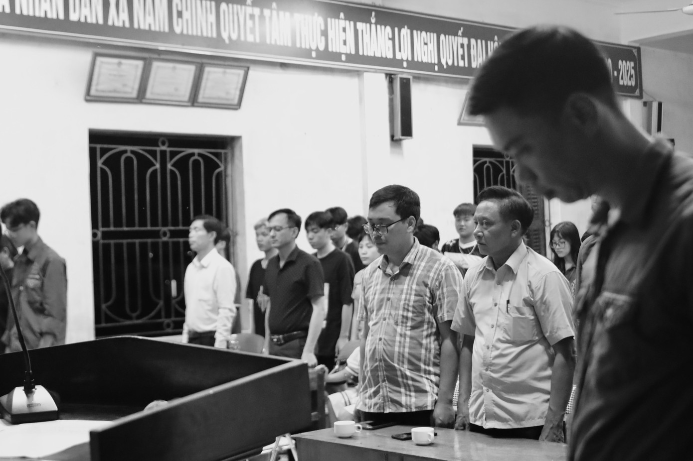 Phút mặc niệm tưởng nhớ Tổng Bí thư Nguyễn Phú Trọng.