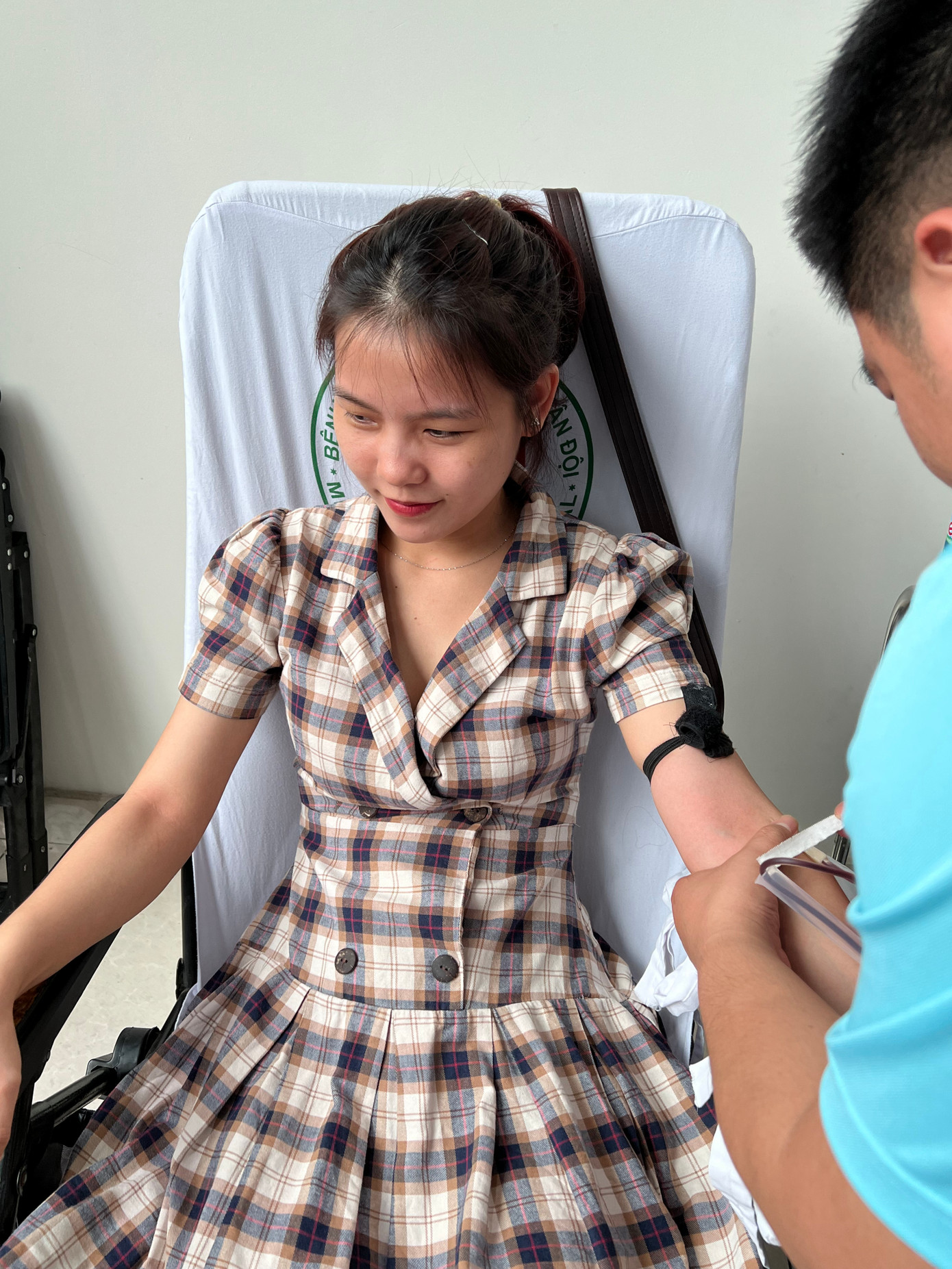 Chị Xuân Quỳnh tích cực tham gia hoạt động hiến máu cứu người.