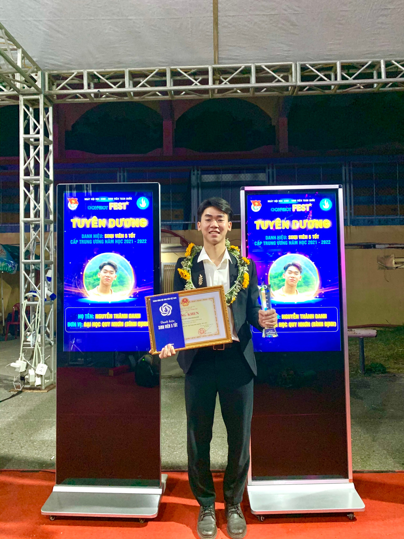 Danh xuất sắc đạt danh hiệu Sinh viên 5 tốt cấp Trung ương năm học 2021-2022.