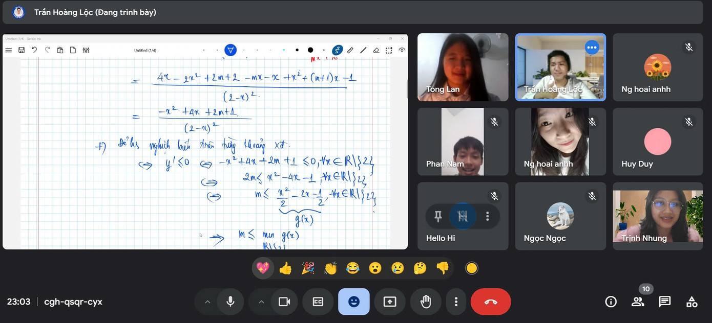 Lớp học toán online của thầy giáo trẻ Trần Hoàng Lộc. Lớp học toán online của thầy giáo trẻ Trần Hoàng Lộc.