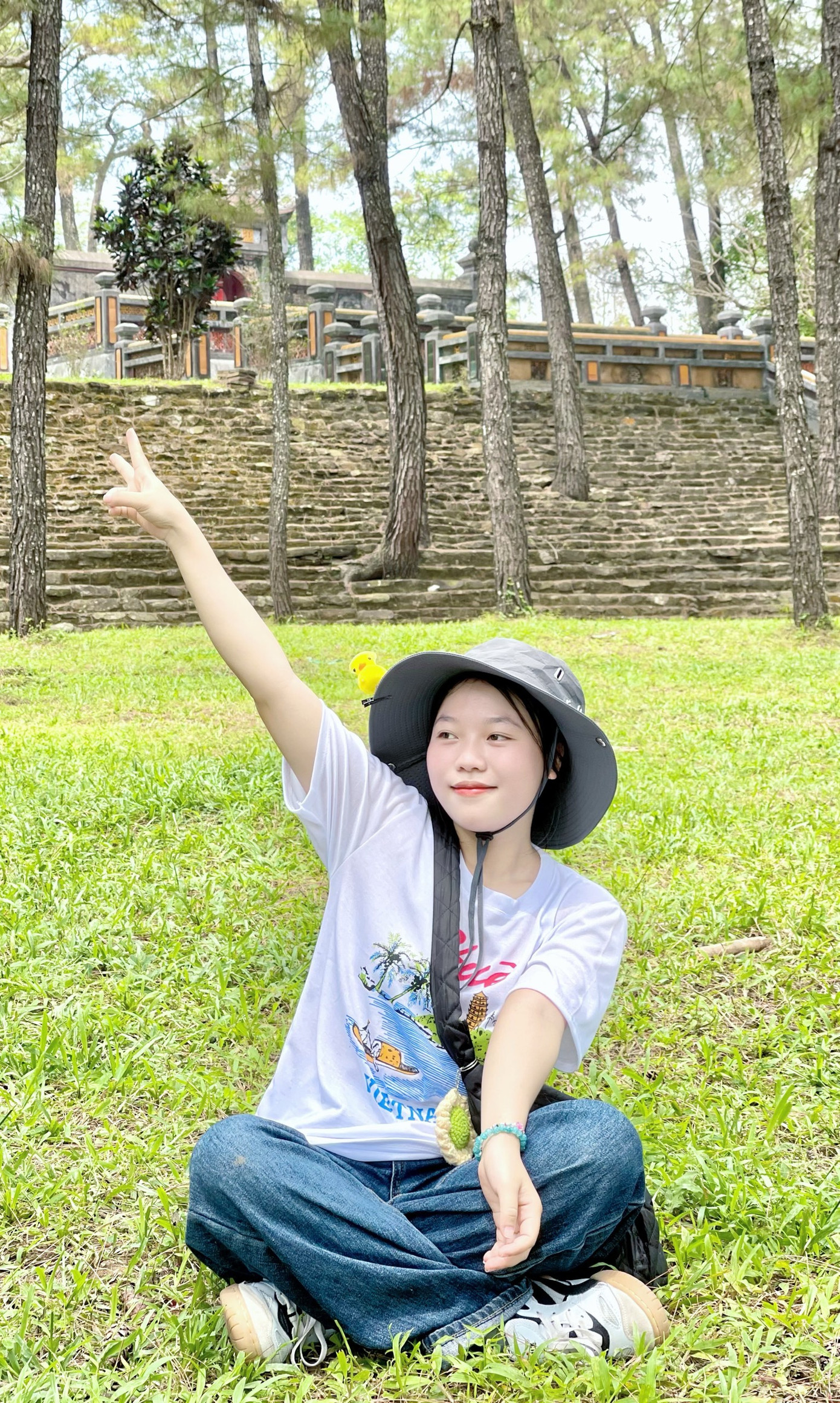 Cẩm Thạch cảm thấy hạnh phúc khi được mẹ từ Hà Tĩnh vào Huế thăm.