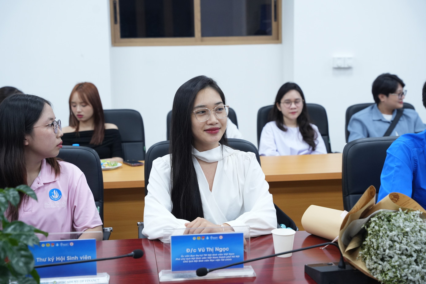 Đồng chí Vũ Thị Ngọc - Chủ tịch Hội Sinh viên Học viện Tài chính.