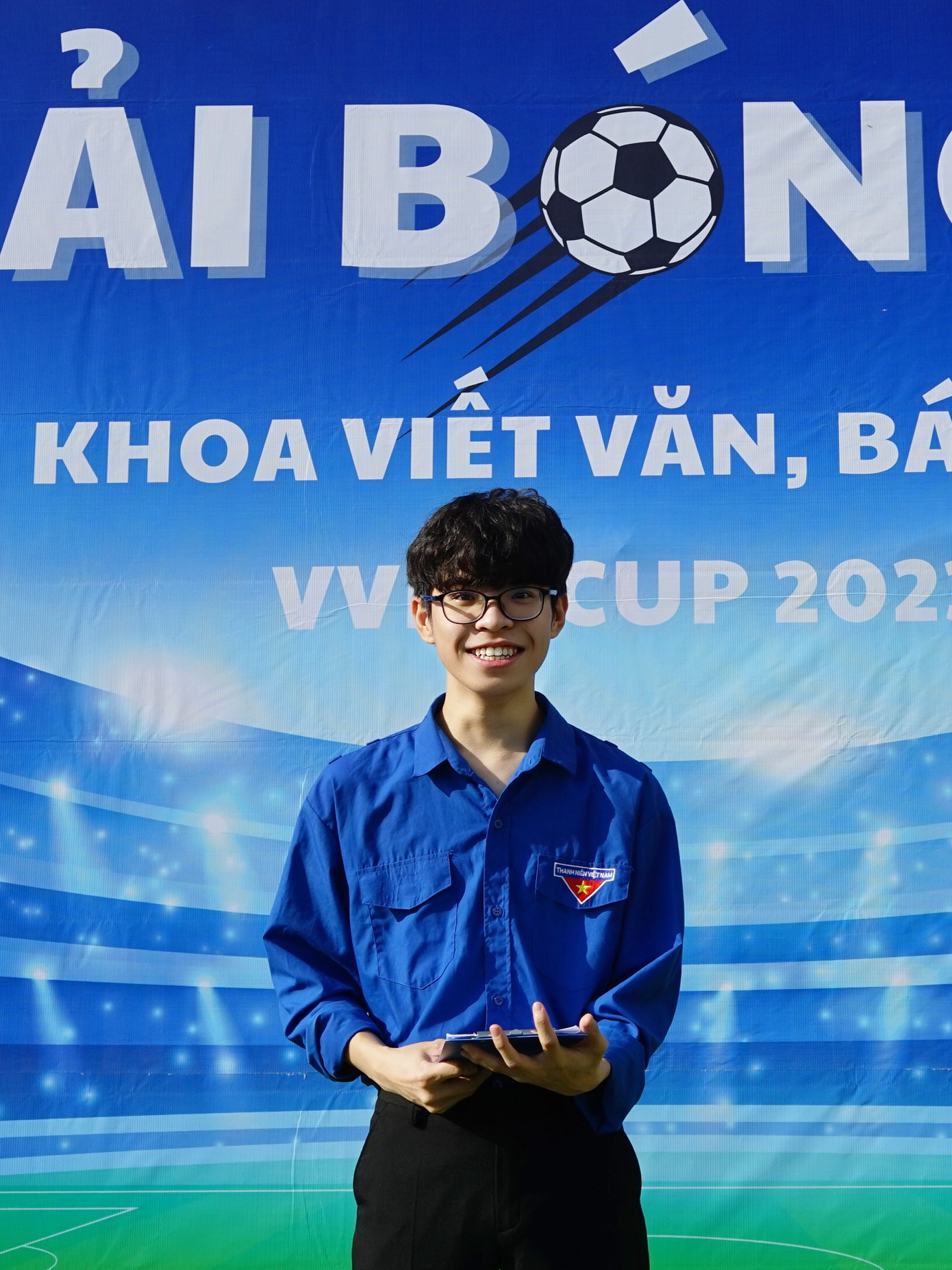 Thành Công “ghi điểm" với nụ cười rạng rỡ và tâm hồn tích cực.