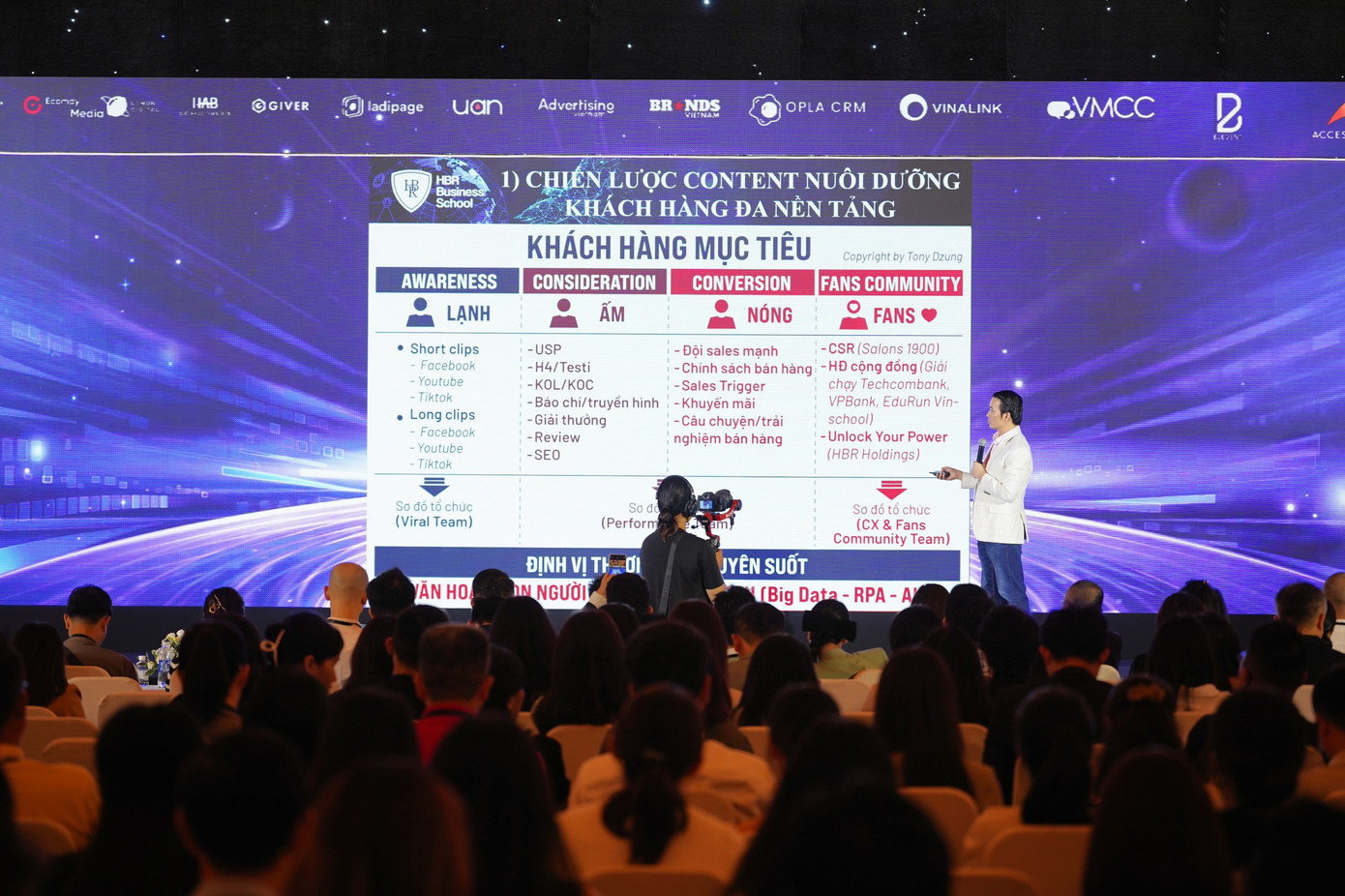 Ông Tony Dzung là diễn giả của nhiều hội thảo, diễn đàn lớn về marketing và nhân sự. Ông Tony Dzung là diễn giả của nhiều hội thảo, diễn đàn lớn về marketing và nhân sự.