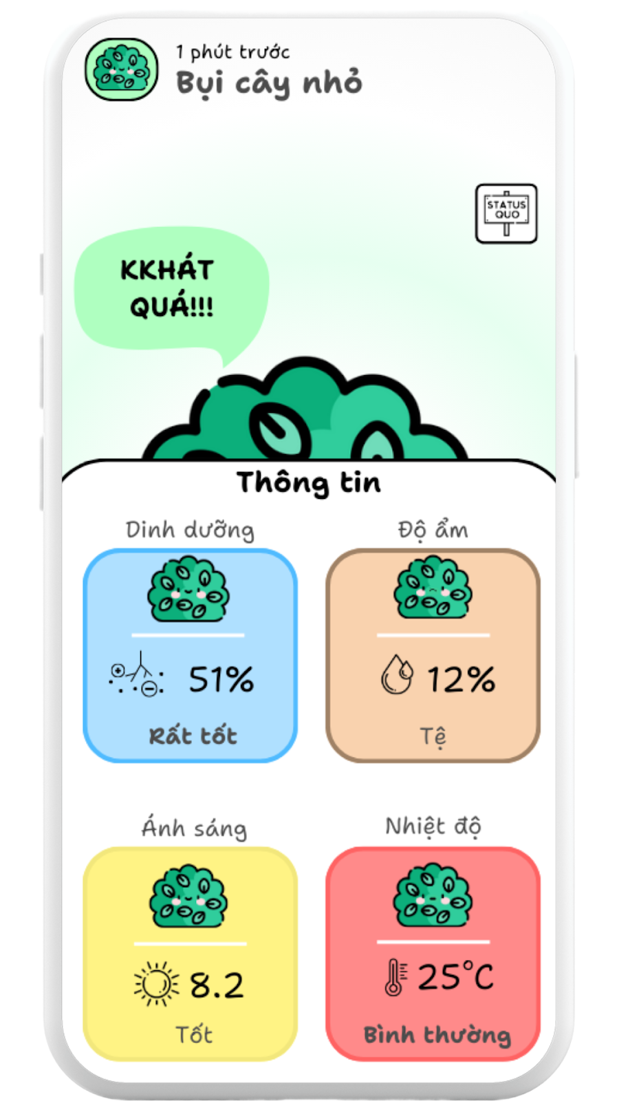 Hiển thị dữ liệu cảm biến và đưa ra cảnh báo thông minh cho người dùng. Hiển thị dữ liệu cảm biến và đưa ra cảnh báo thông minh cho người dùng.