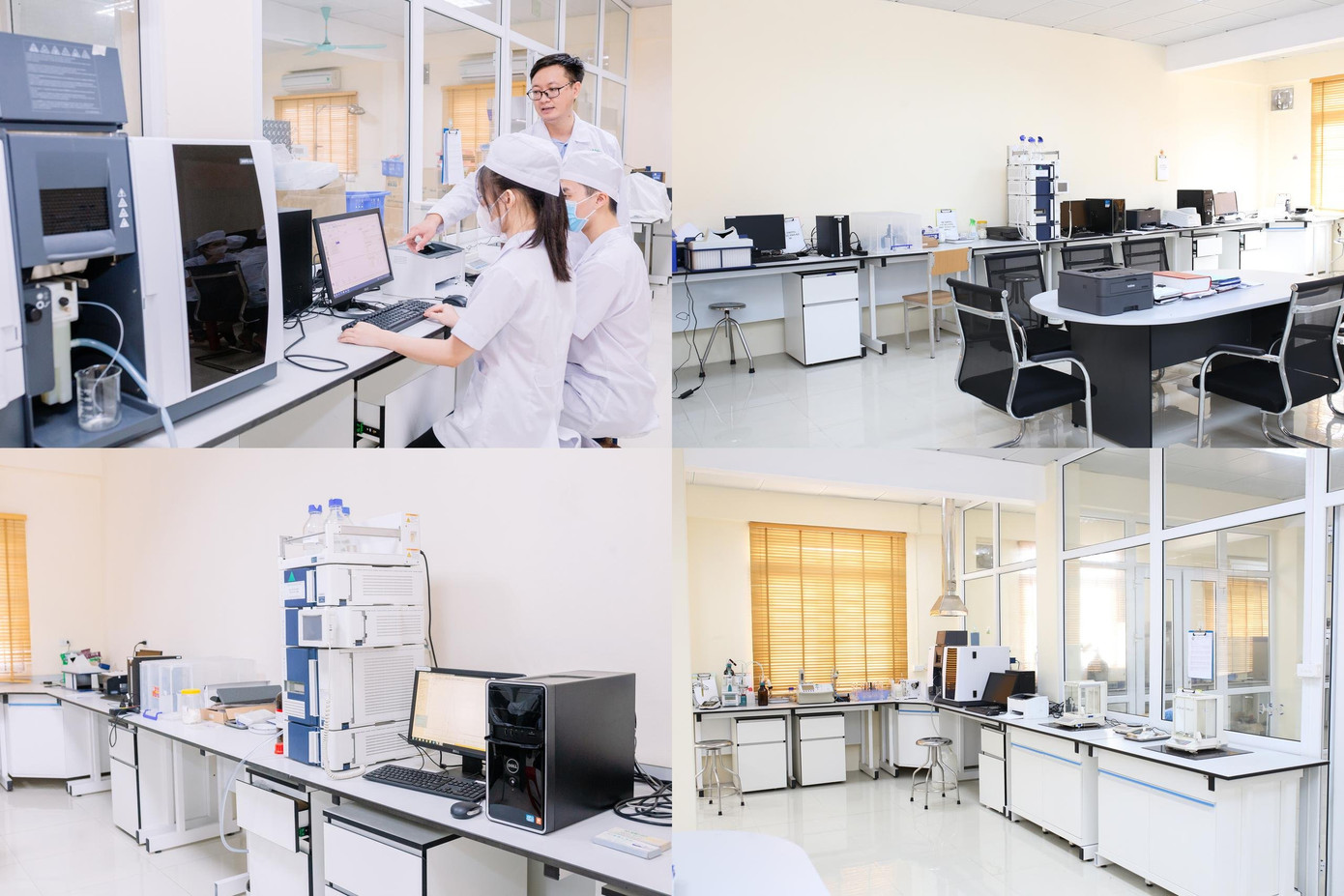 Hệ thống máy móc hiện đại tại phòng thí nghiệm trung tâm.