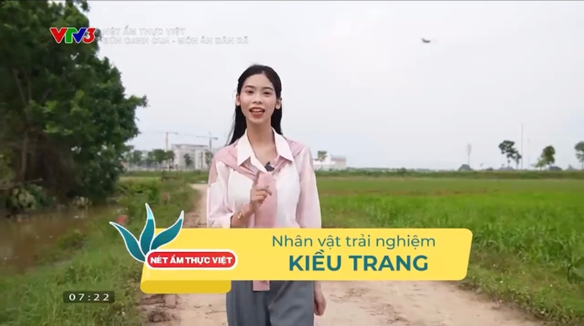 Kiều Trang là nhân vật trải nghiệm tại chương trình “Nét ẩm thực Việt” của VTV3. Kiều Trang là nhân vật trải nghiệm tại chương trình “Nét ẩm thực Việt” của VTV3.