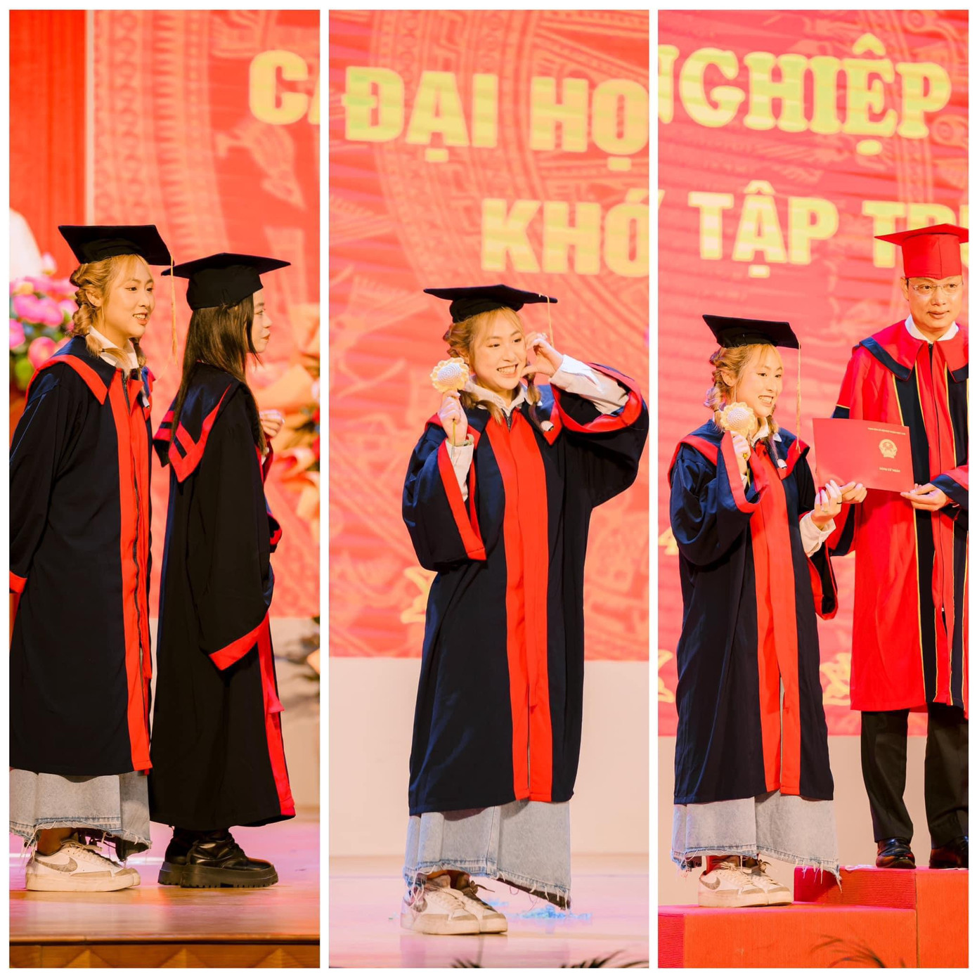 Khoảnh khắc tốt nghiệp của Mai Hoa. Khoảnh khắc tốt nghiệp của Mai Hoa.