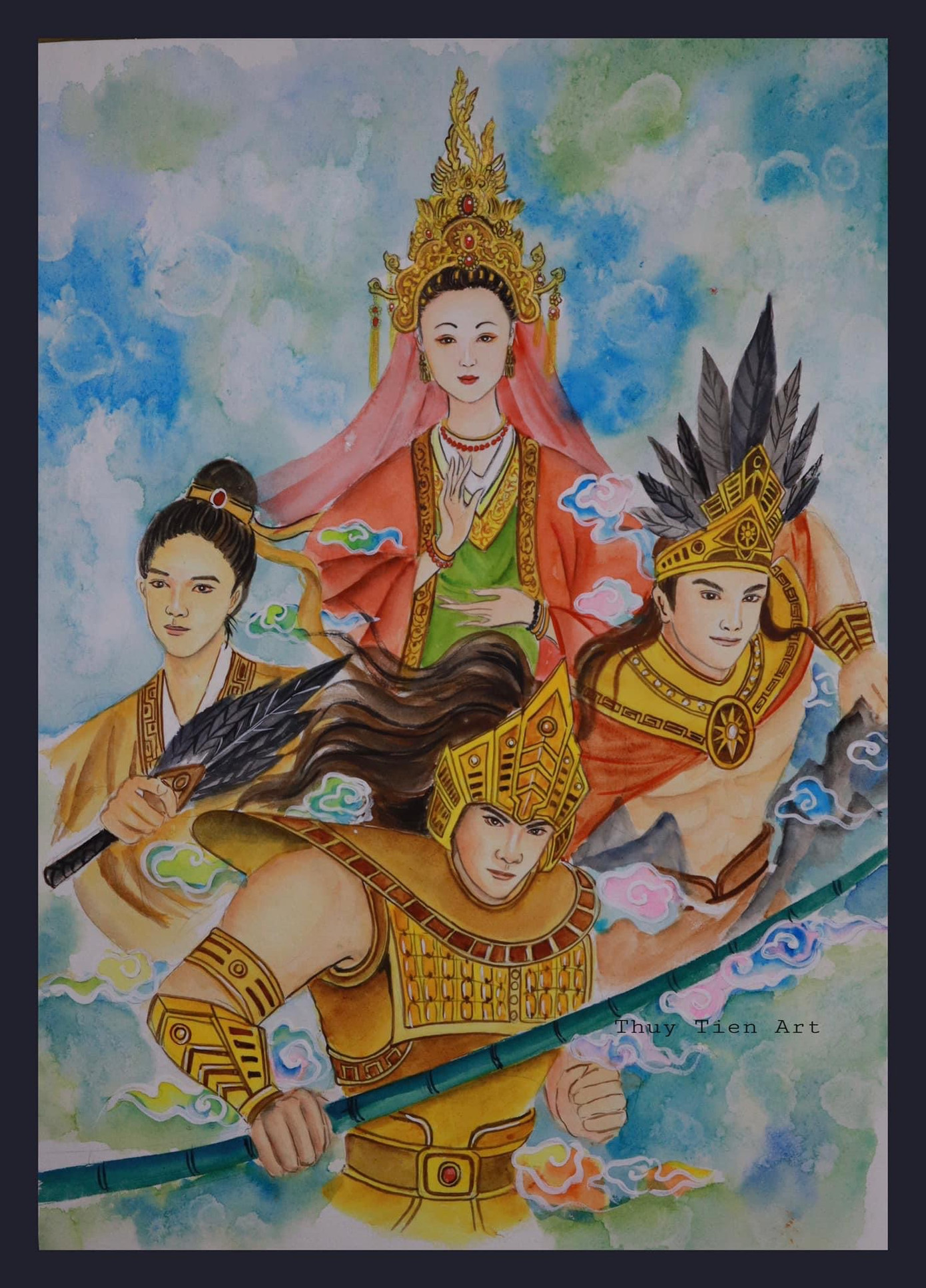 Những bức tranh về lịch sử được khắc họa sinh động.