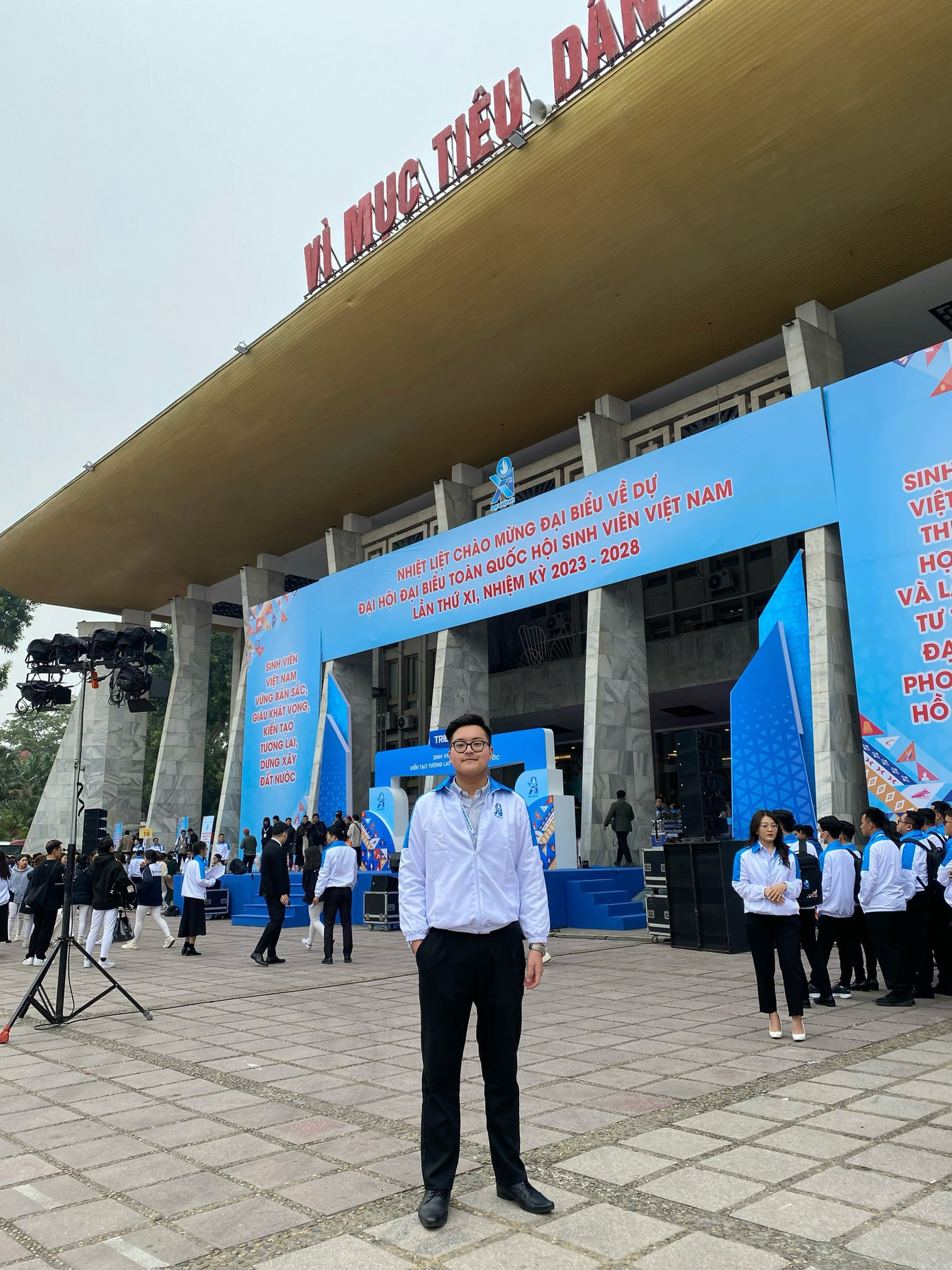 Nhân là đại biểu đại diện Hội Sinh viên Việt Nam tại Vương quốc Anh tham dự Đại hội Đại biểu toàn quốc Hội Sinh viên Việt Nam khóa XI năm 2023.