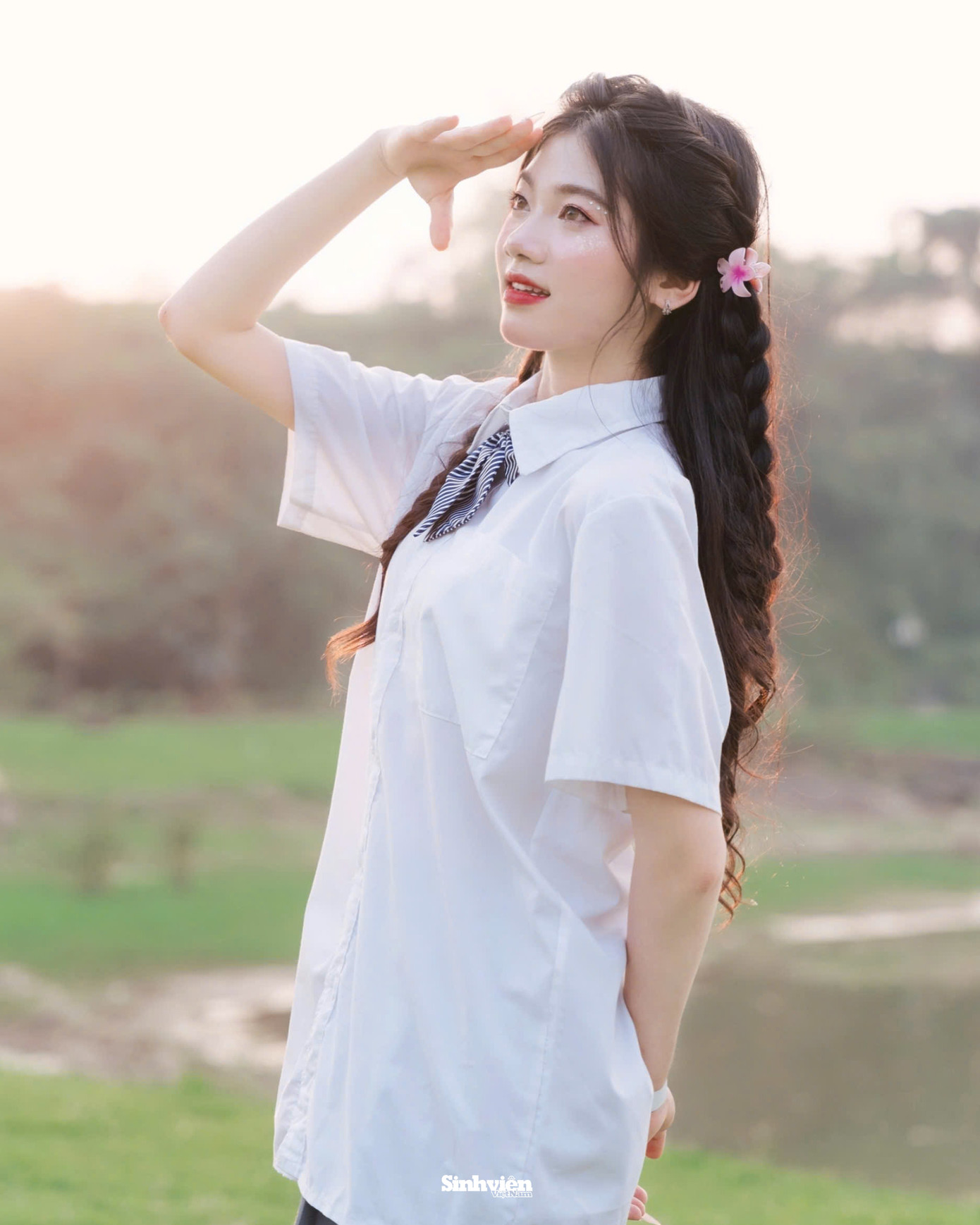 Bạn Phạm Quỳnh Anh, học sinh lớp 12A1, Trường THPT Mỹ Tho, huyện Ý Yên, tỉnh Nam Định.