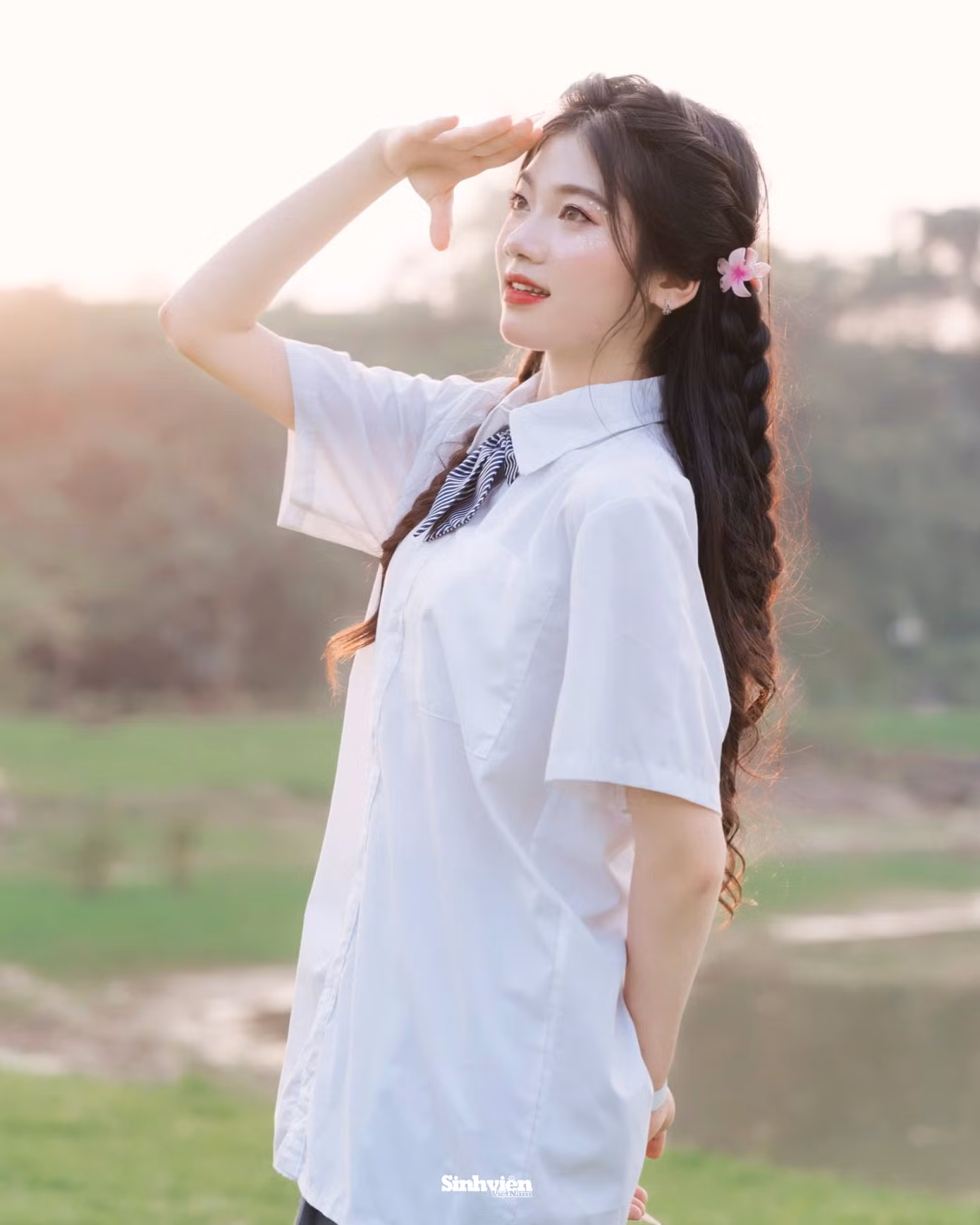 Bạn Phạm Quỳnh Anh, học sinh lớp 12A1, Trường THPT Mỹ Tho, huyện Ý Yên, tỉnh Nam Định.